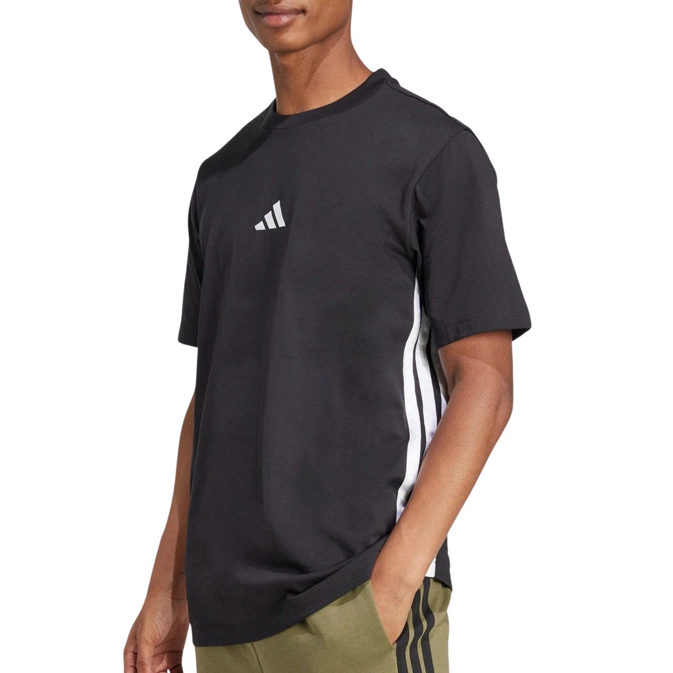 Adidas Essentials 3-Stripes Single Jersey Shirt Heren