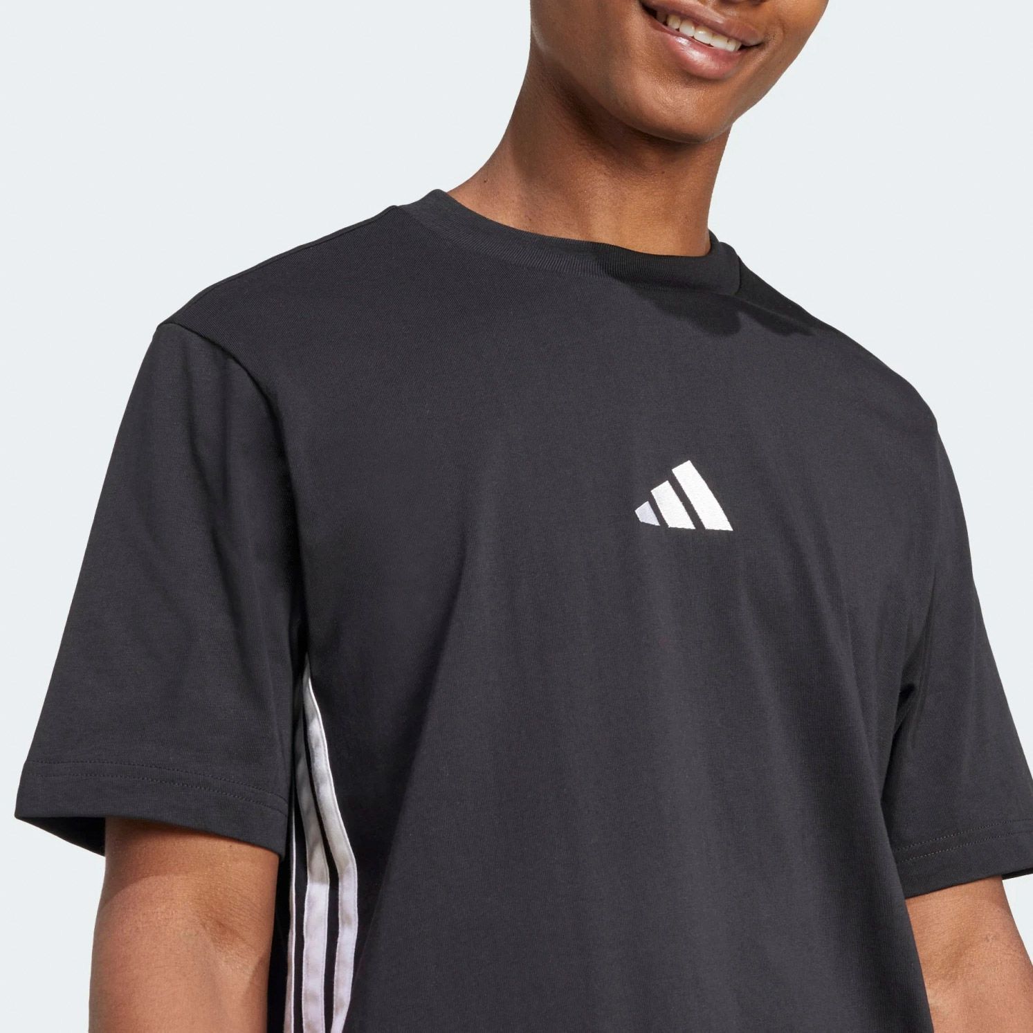 Adidas Essentials 3-Stripes Single Jersey Shirt Heren