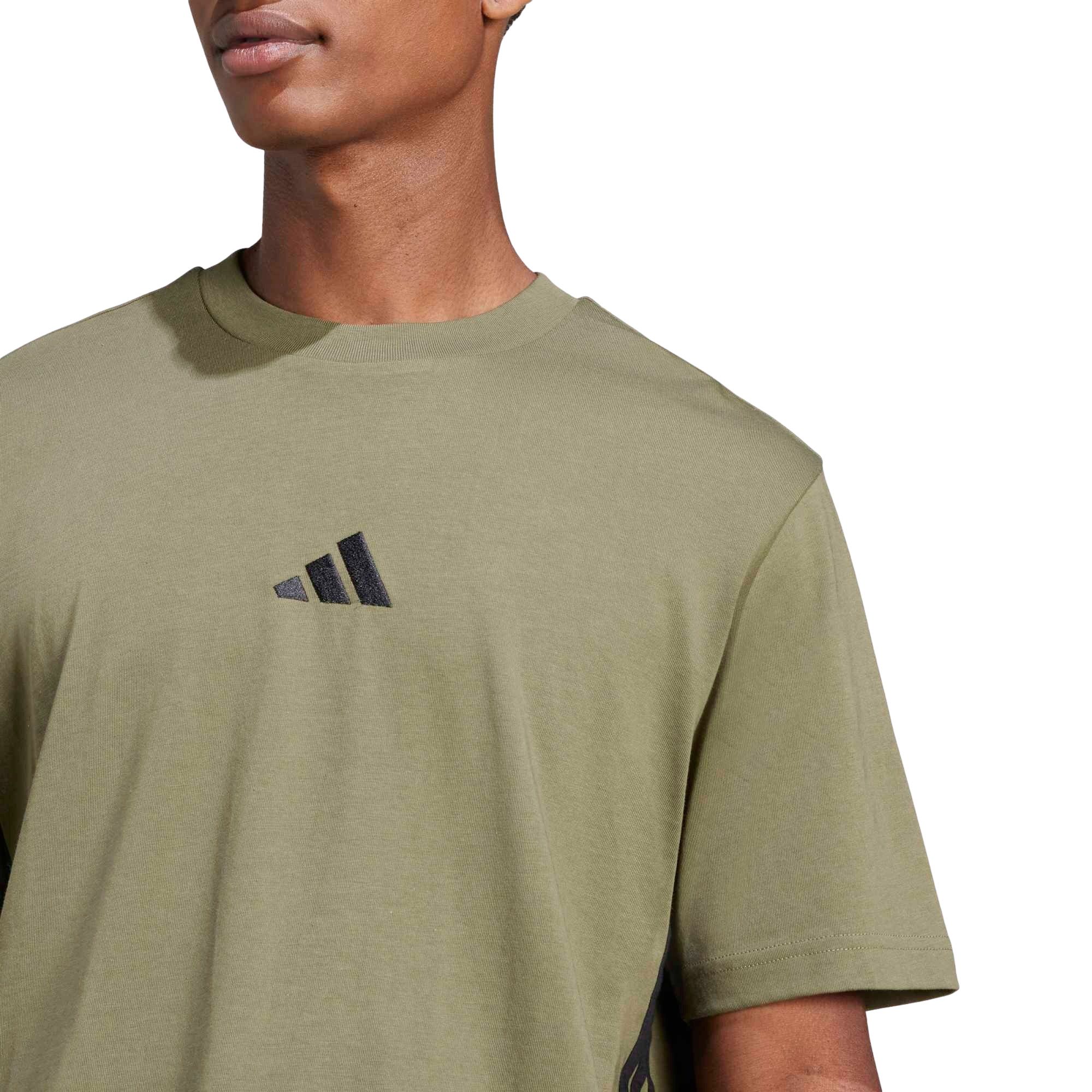 Adidas Essentials 3-Stripes Single Jersey Shirt Heren