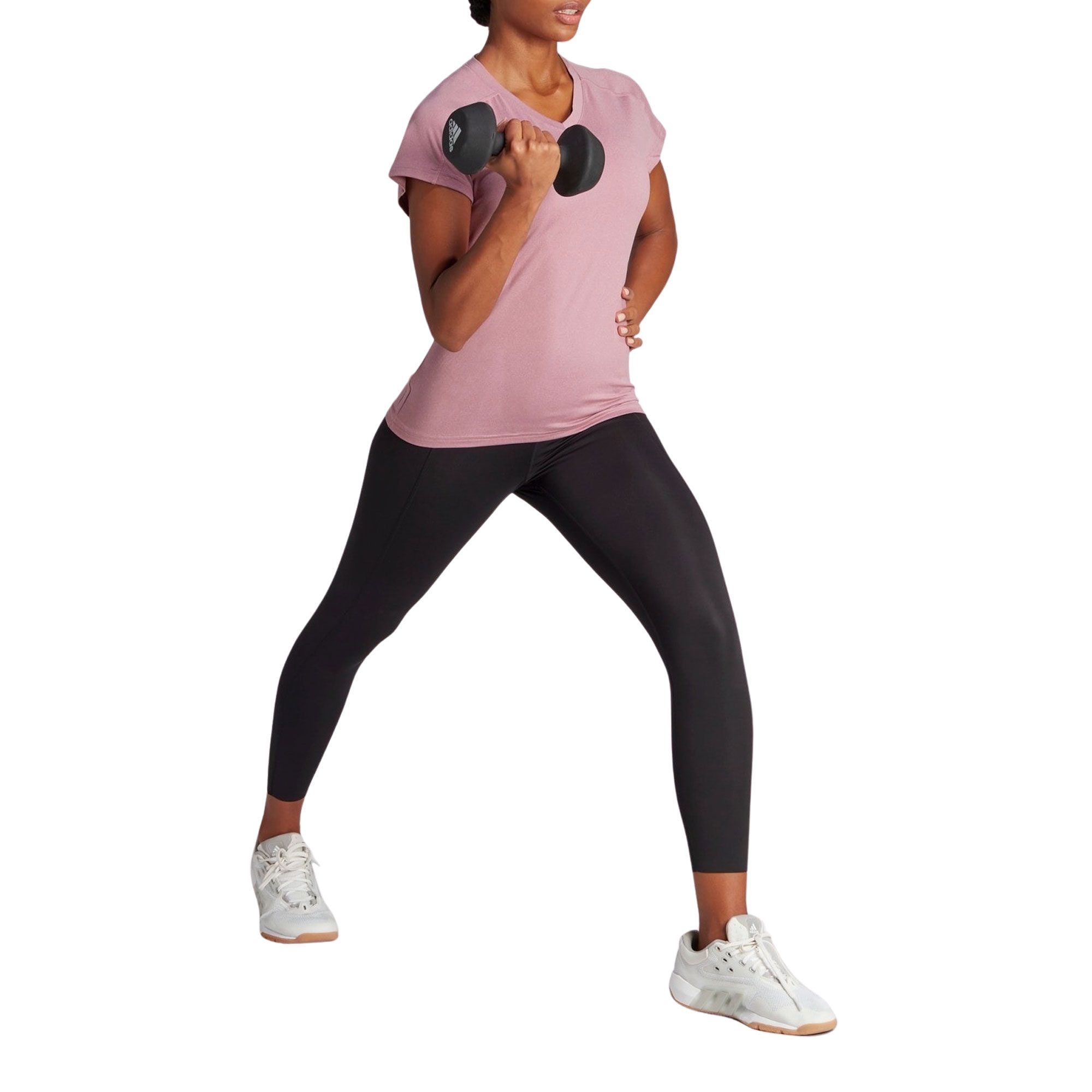 T-shirt Adidas Train Essentials Minimal Branding V-neck Femmes