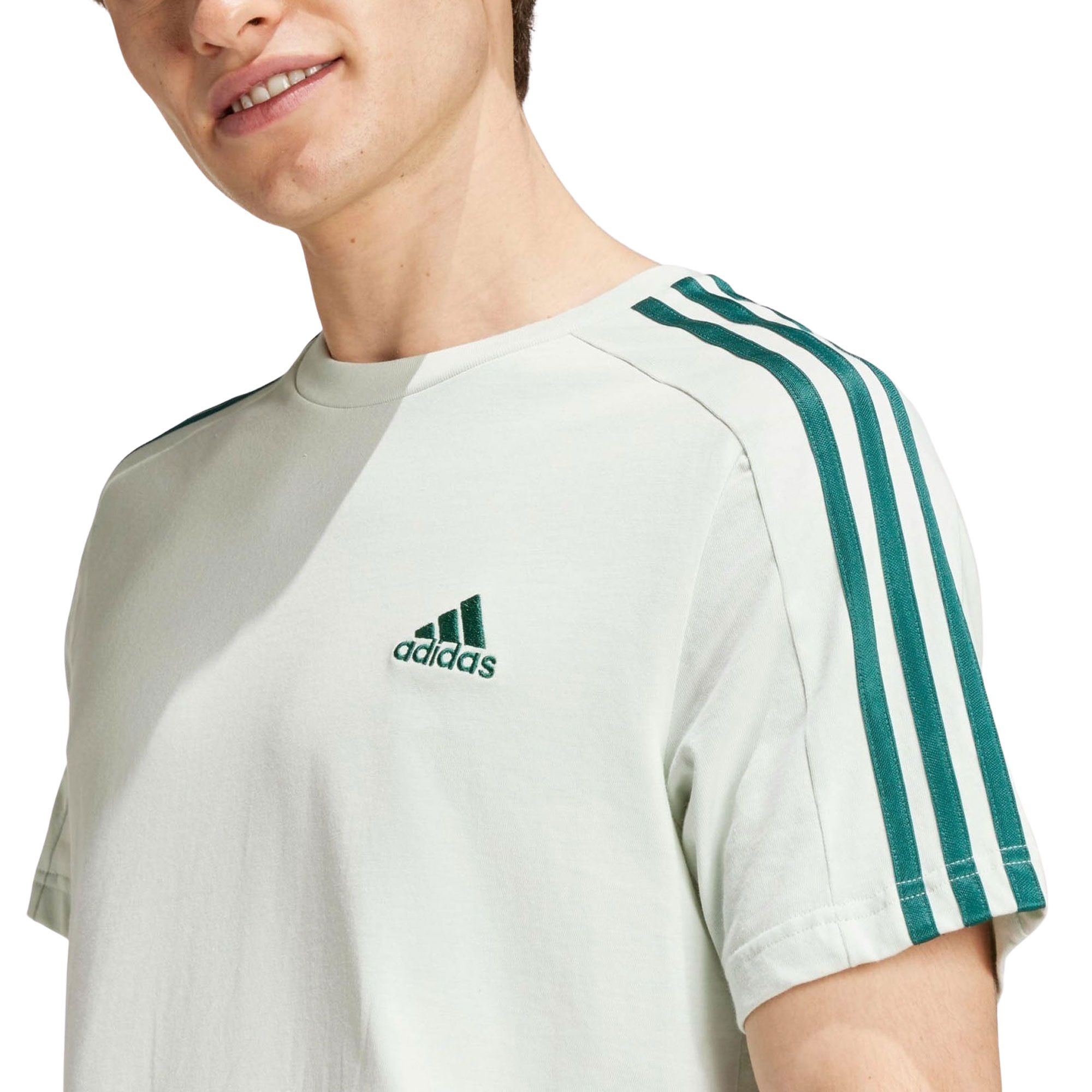 Adidas Essentials Single Jersey 3-Stripes Shirt Heren