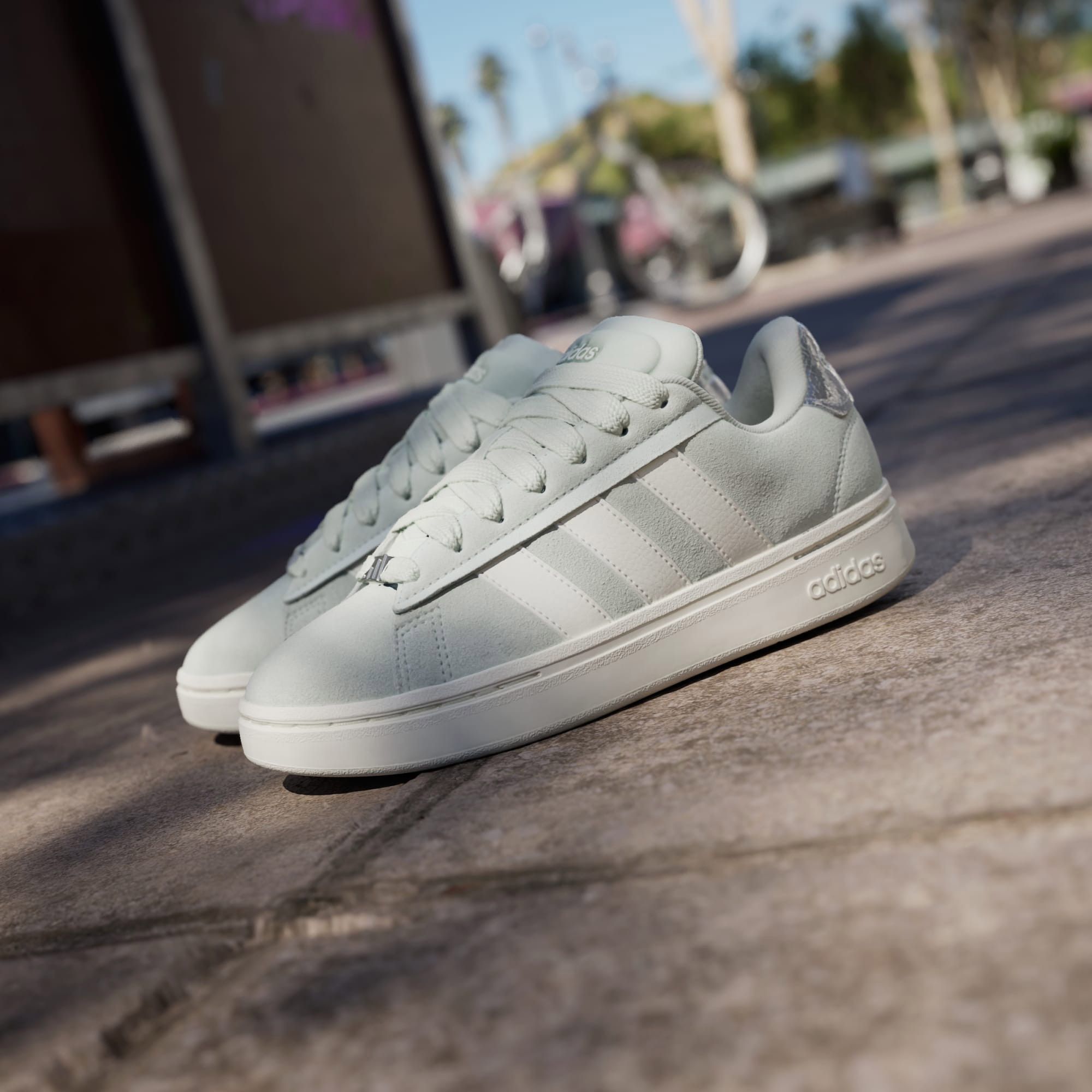 adidas gazelle silver green womens adidas Superstar II - Women's main image 1