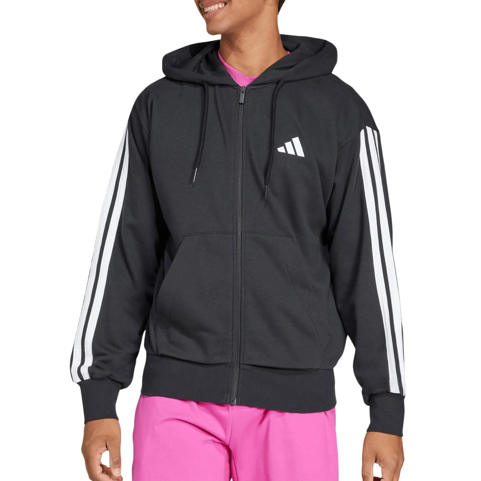 Adidas Essential 3-Stripes French Terry FZ Hoodie Heren