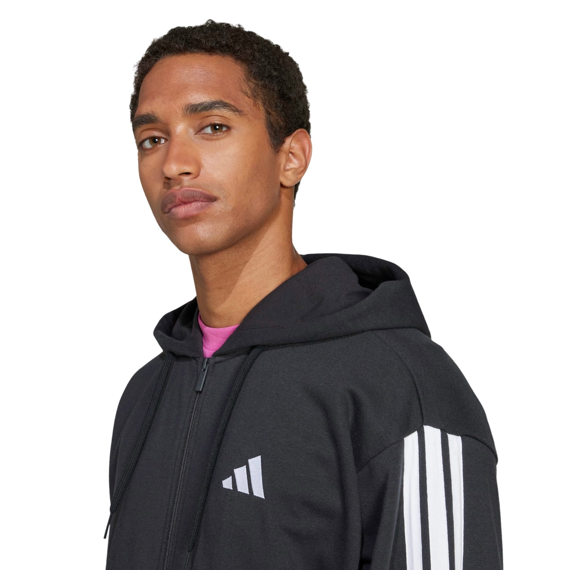 Adidas Essential 3-Stripes French Terry FZ Hoodie Heren