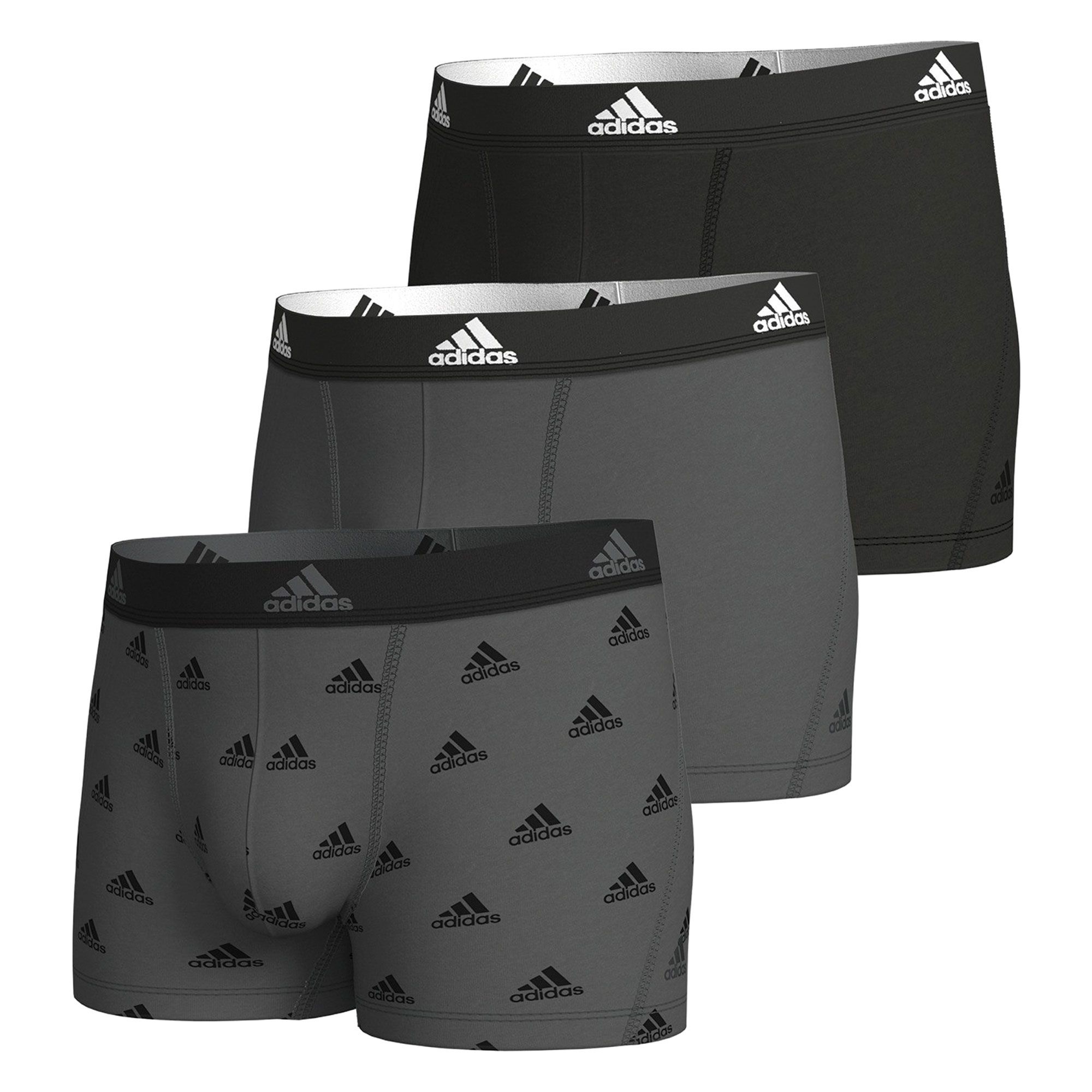 Adidas Active Flex Cotton Trunk Boxershorts Heren (3-pack)