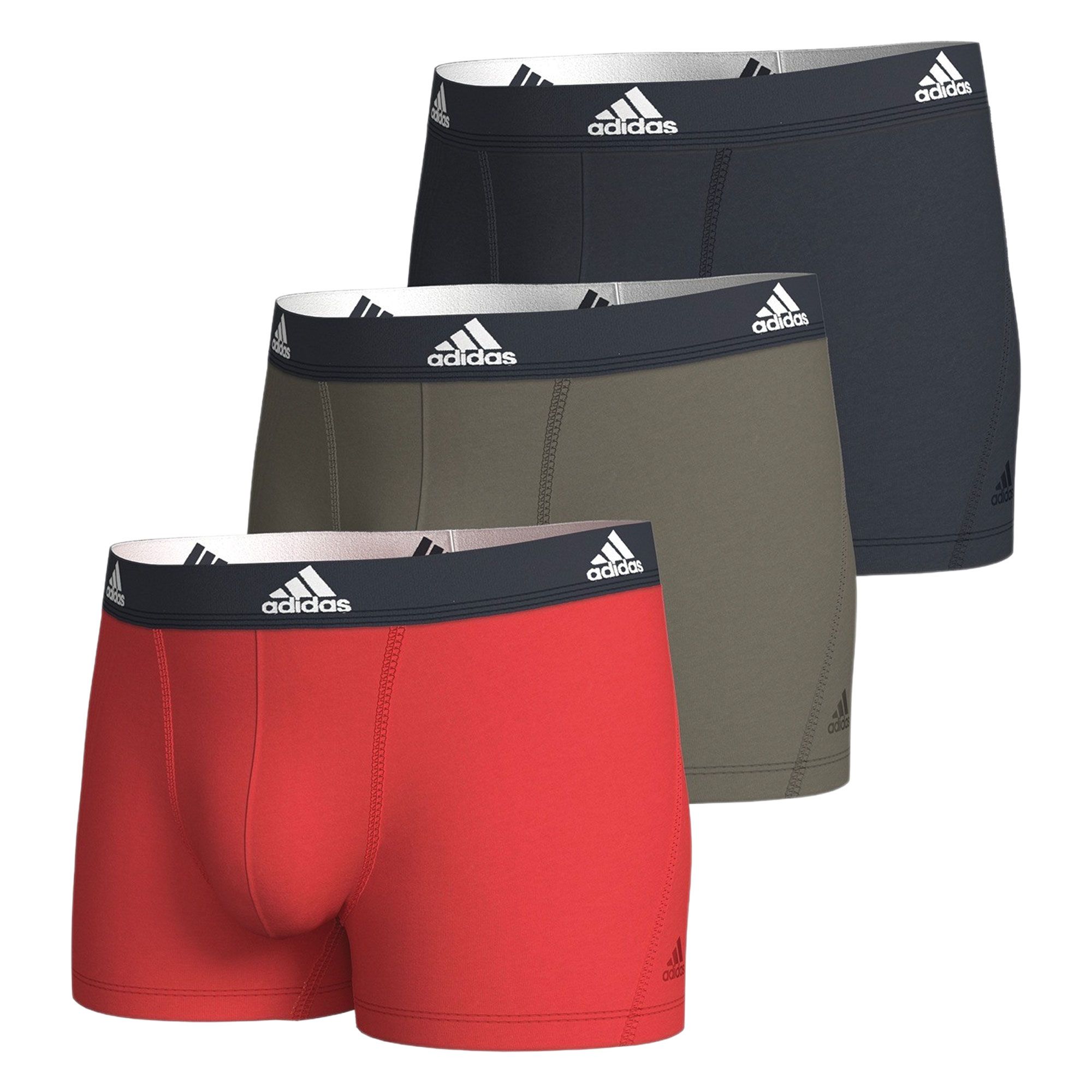 Adidas Active Flex Cotton Trunk Boxershorts Heren (3-pack)