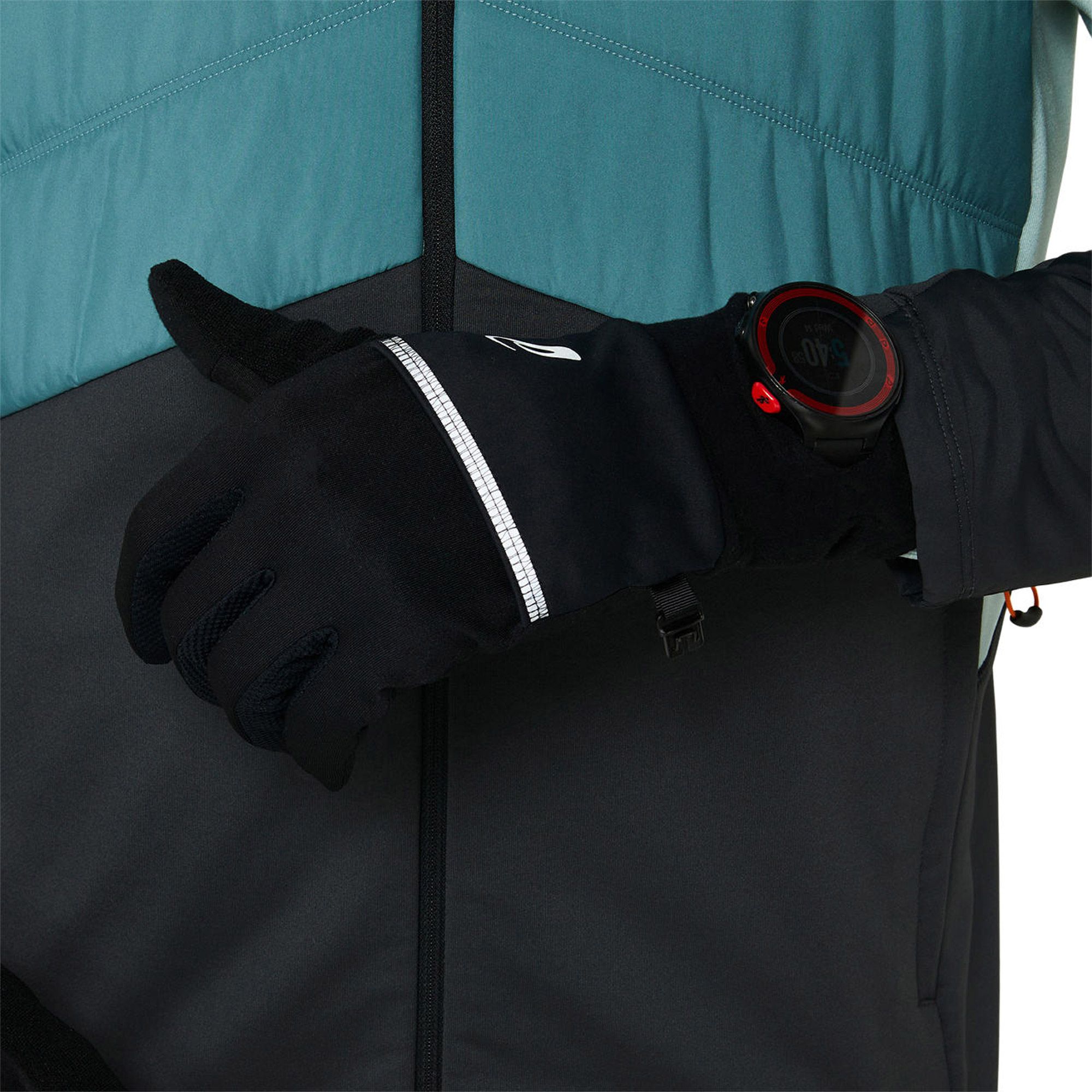 Asics Wind-Block Running Gloves Senior