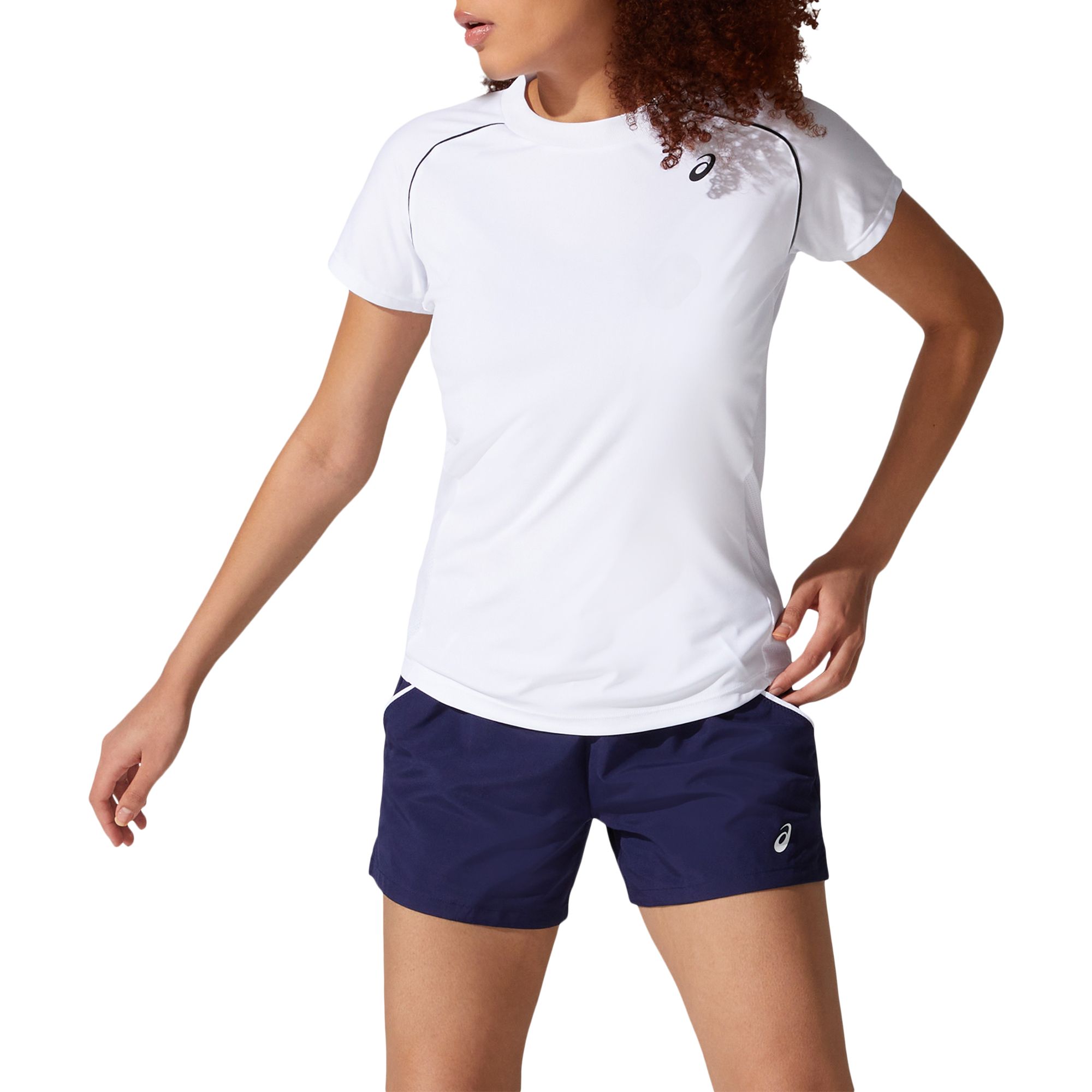 Asics Court Piping SS Shirt Dames