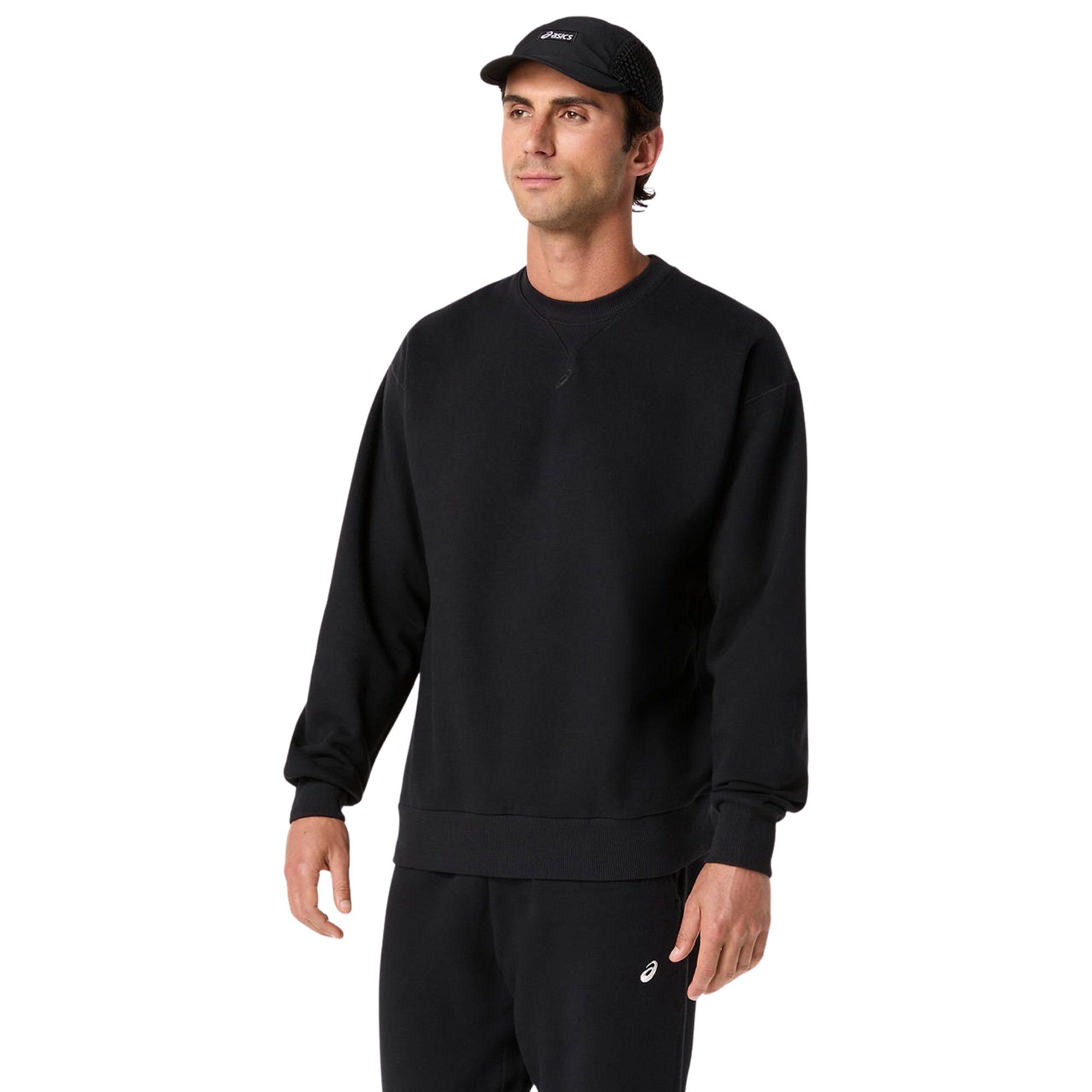 Asics Fleece Relaxed Crew-Neck Sweater Heren