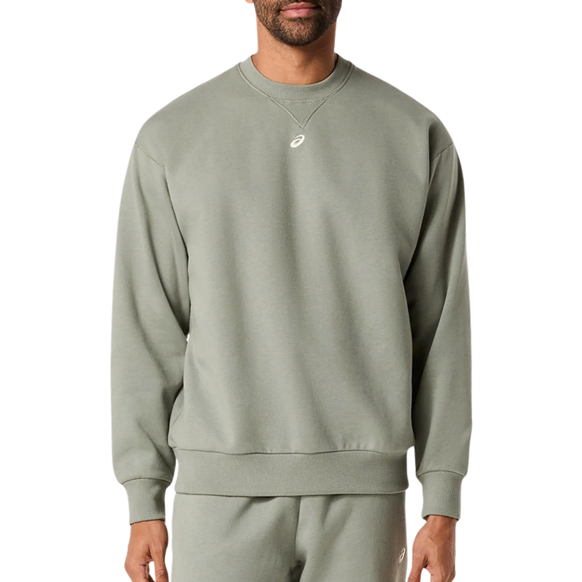 Asics Fleece Relaxed Crew-Neck Sweater Heren