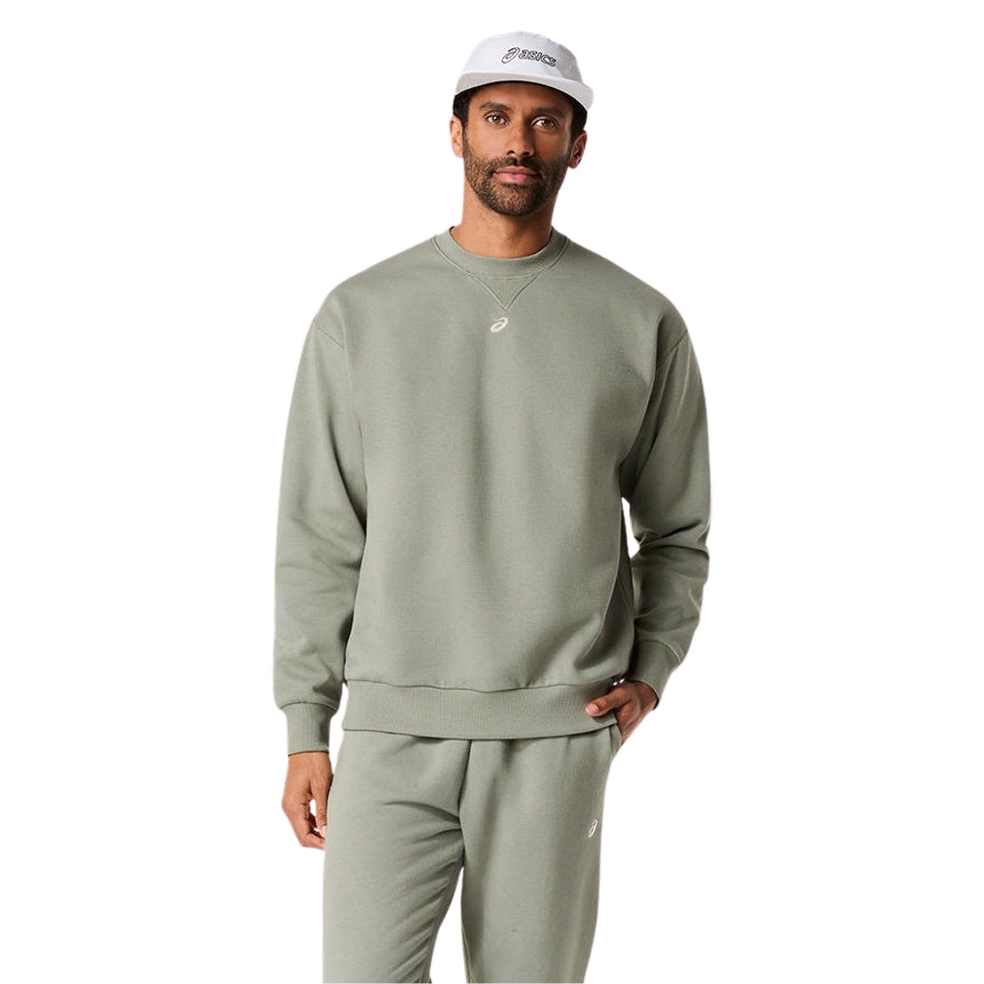 Asics Fleece Relaxed Crew-Neck Sweater Heren