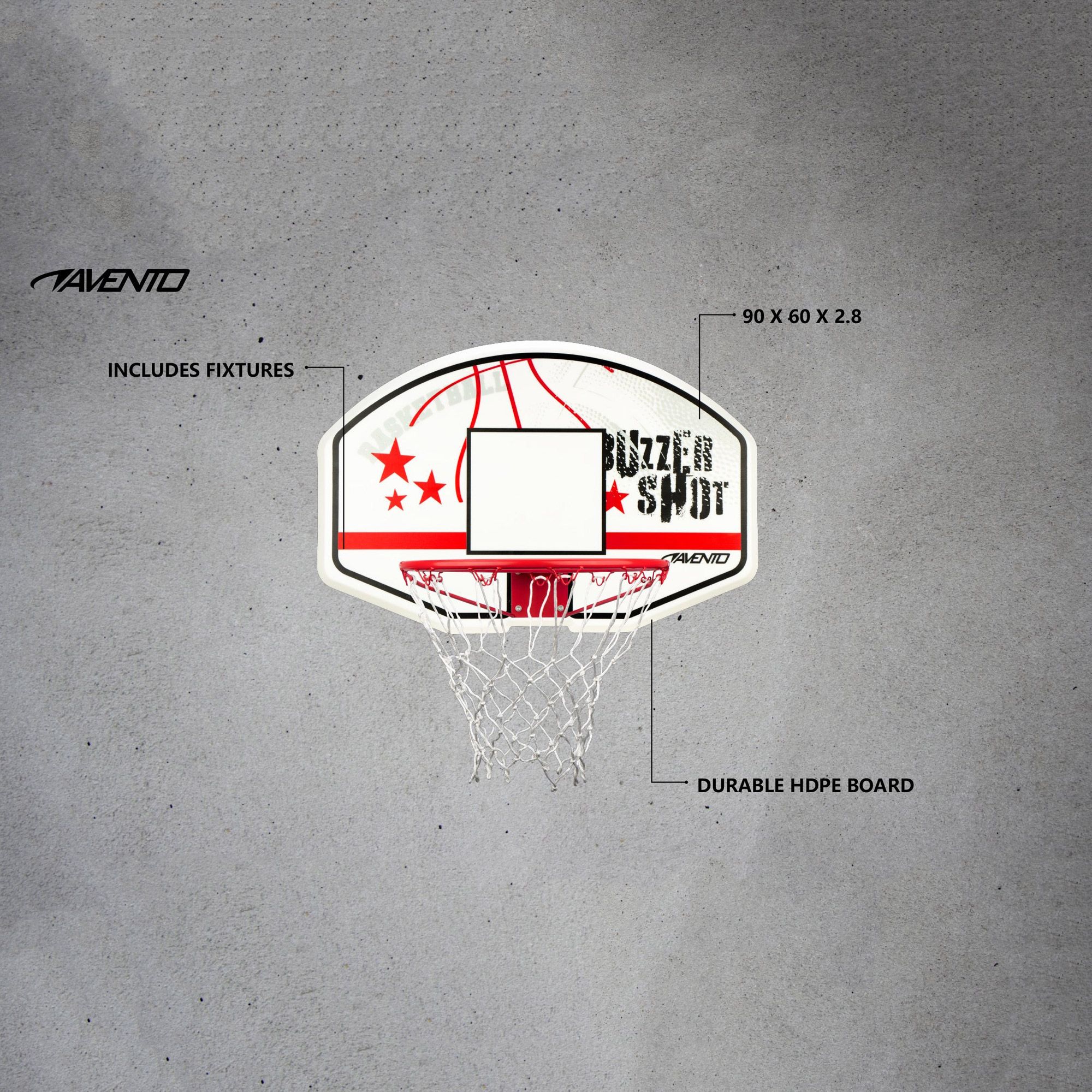 Avento BuzzerShot Basketbalring + Net