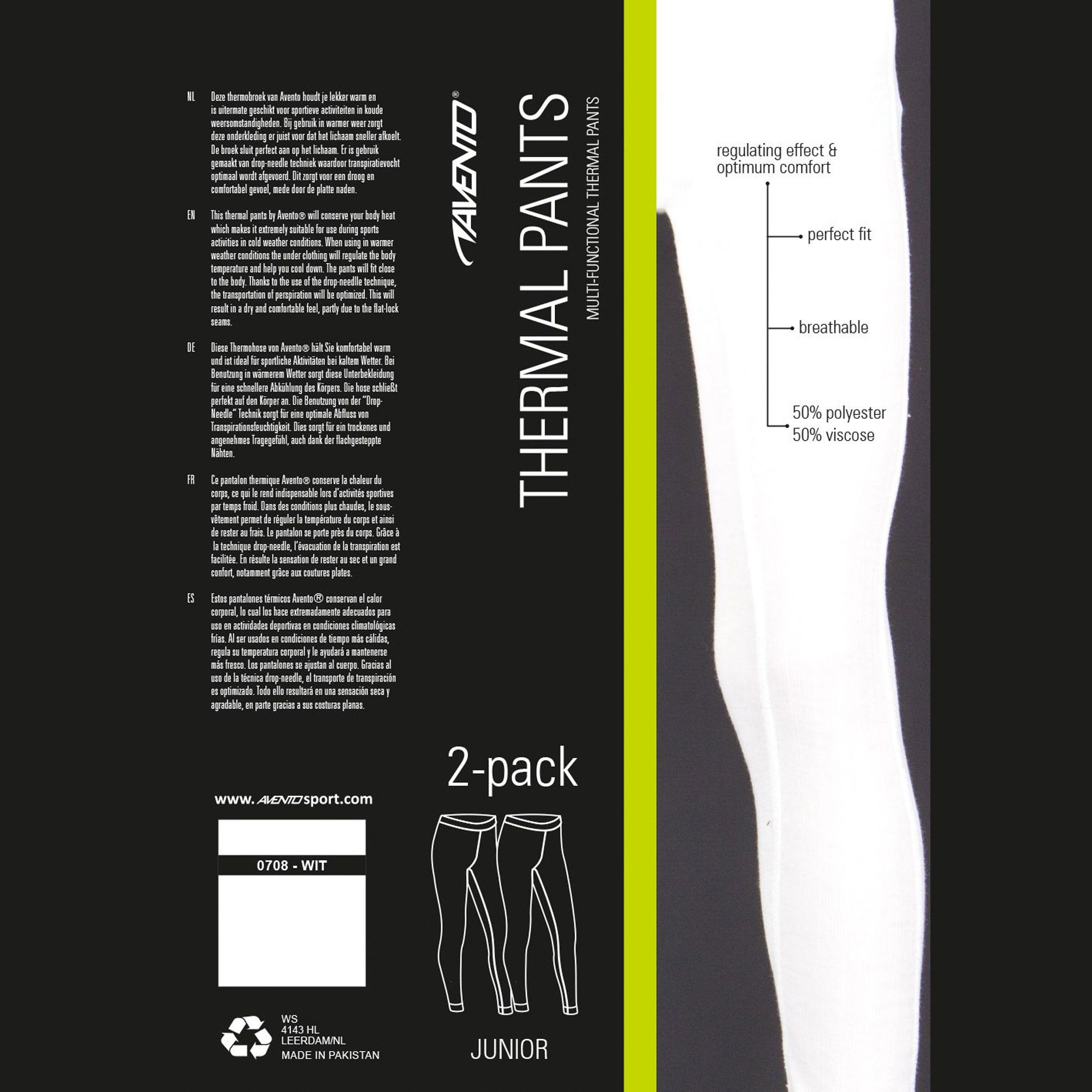 Avento Thermal Pants Junior (2-pack)