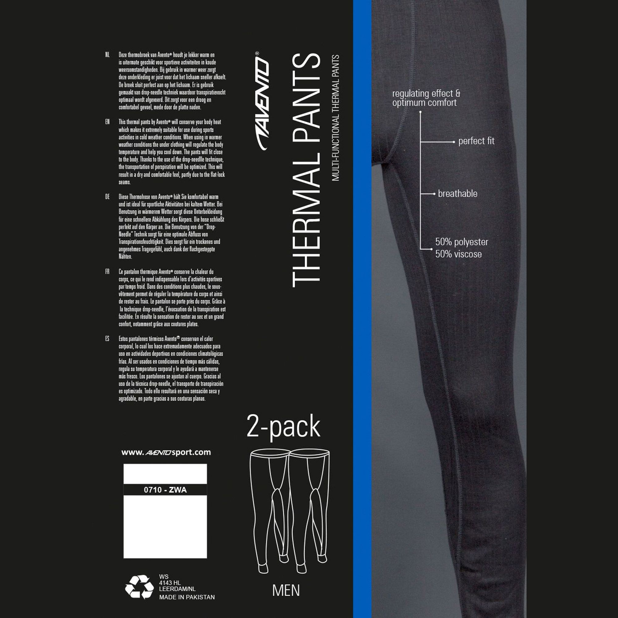 Avento Thermal Pants Men (2-pack)