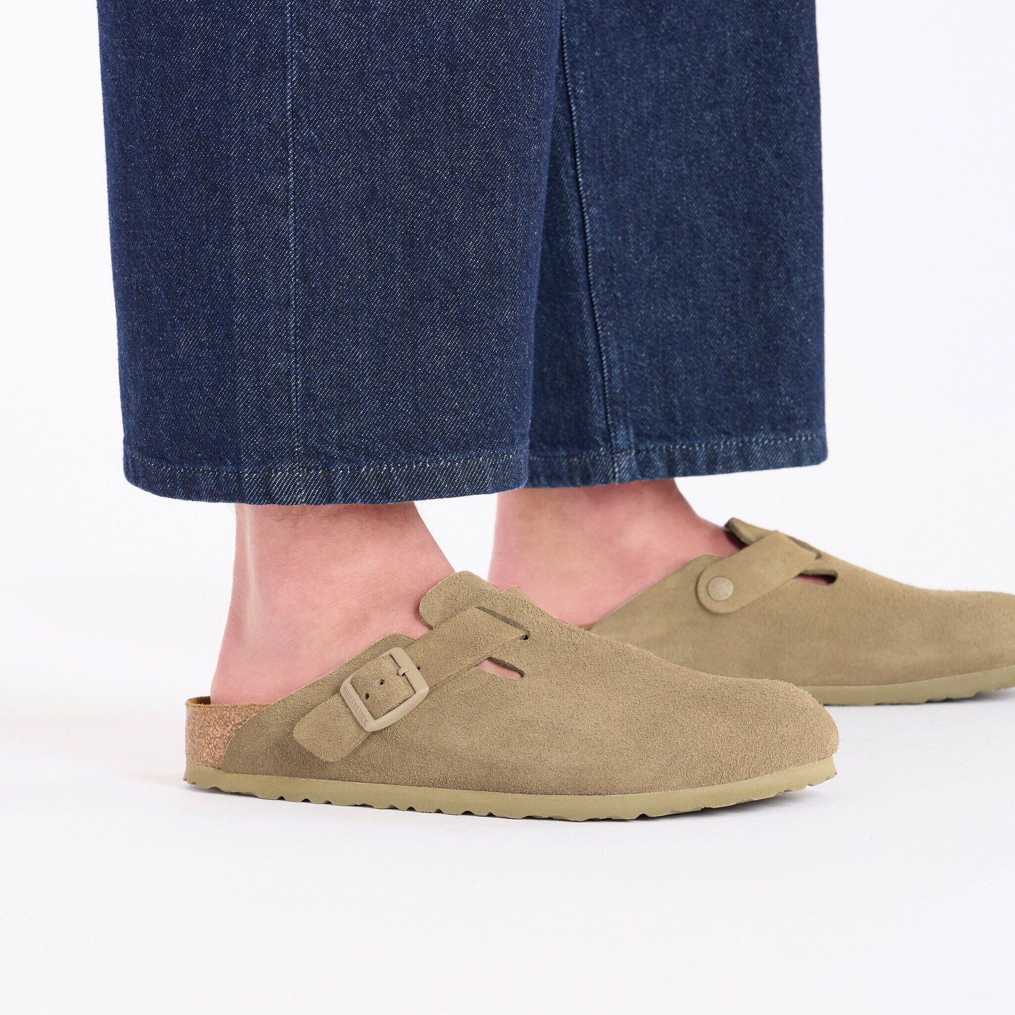 Birkenstock Boston Suède Slippers Senior