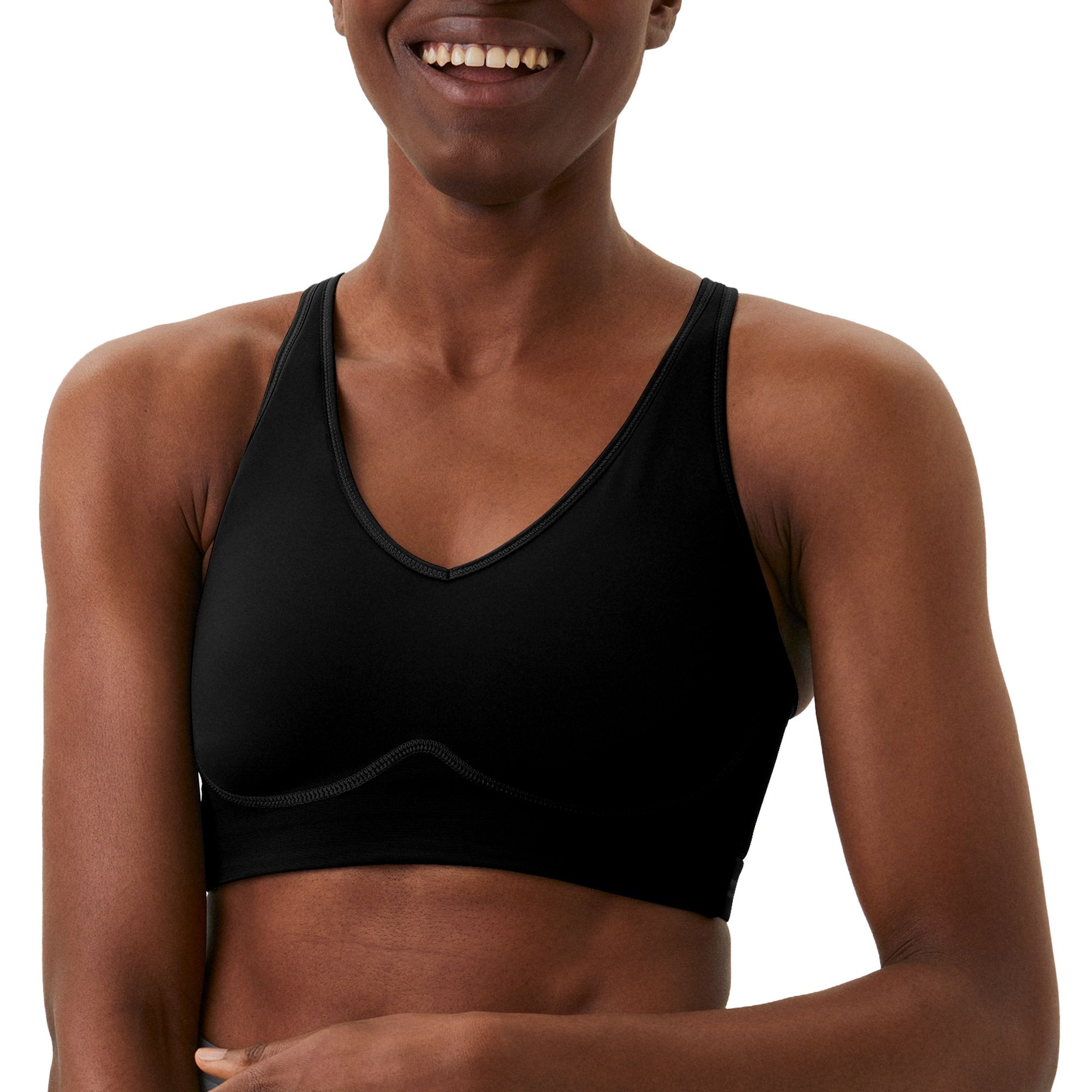 Björn Borg Performance Mid V Support - Reggiseno Sportivo Donna In Poliestere Riciclato
