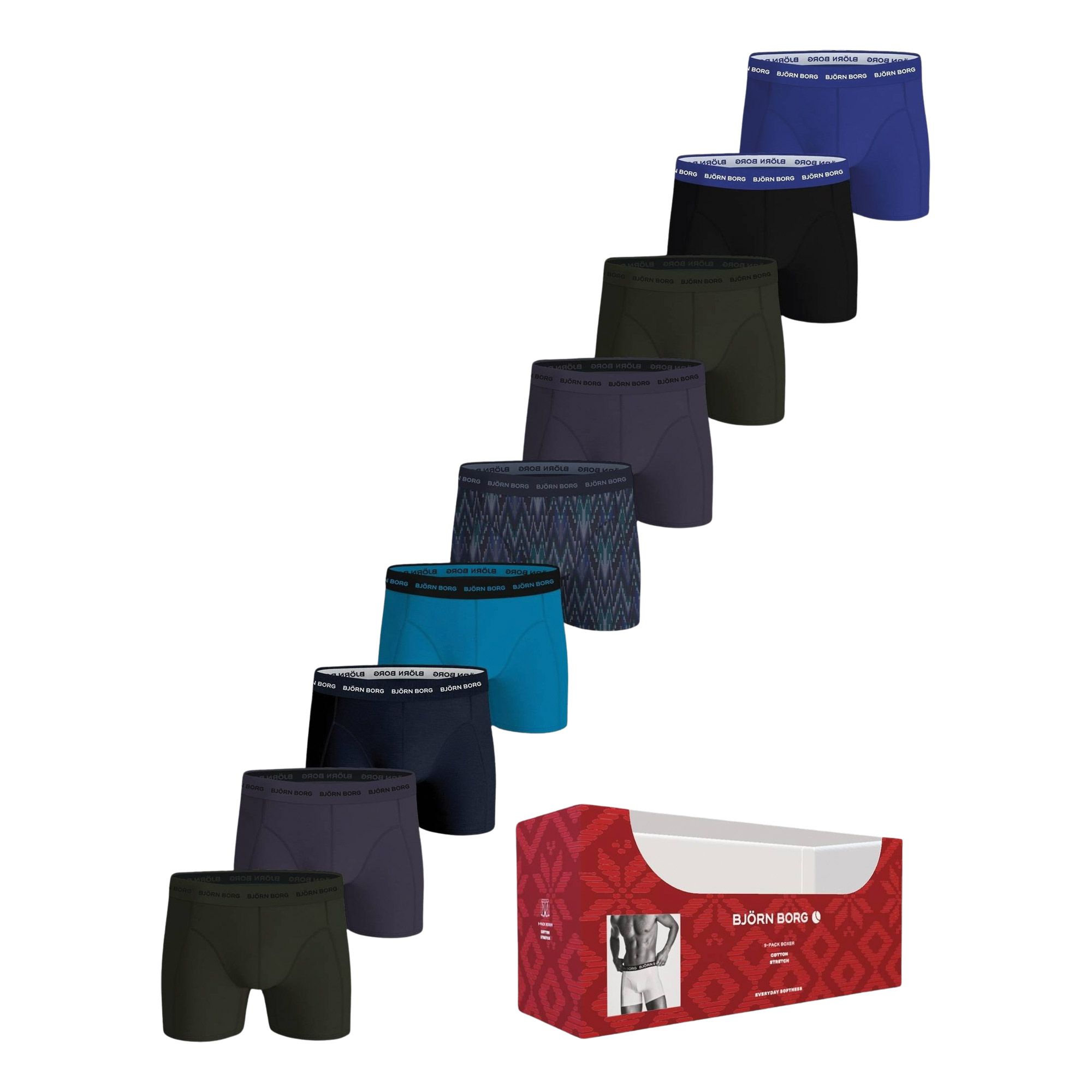 Björn Borg Cotton Stretch Boxershorts Heren (9-pack)