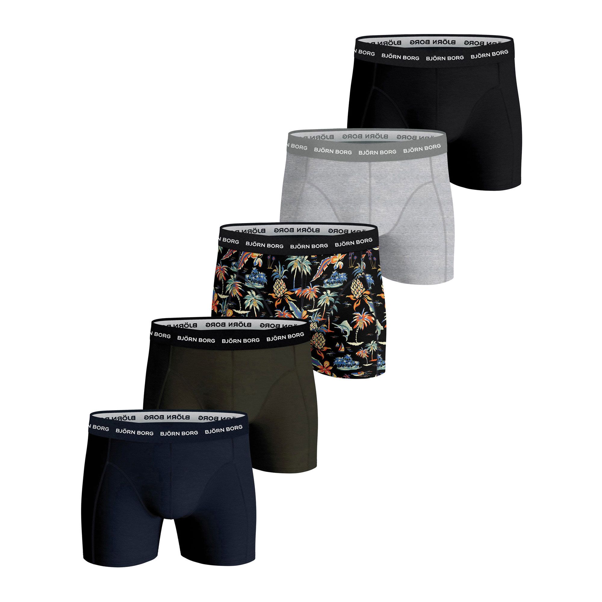 Björn Borg Cotton Stretch Boxershorts Heren (5-pack)