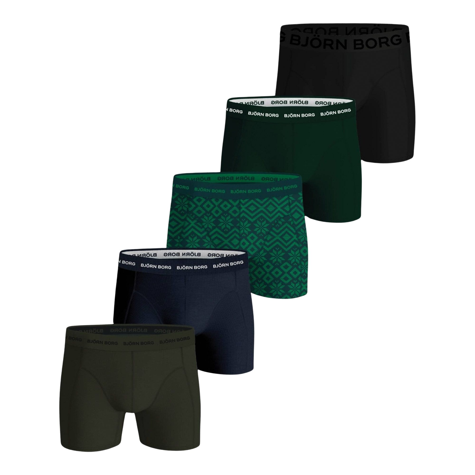 Björn Borg Cotton Stretch Boxershorts Heren (5-pack)