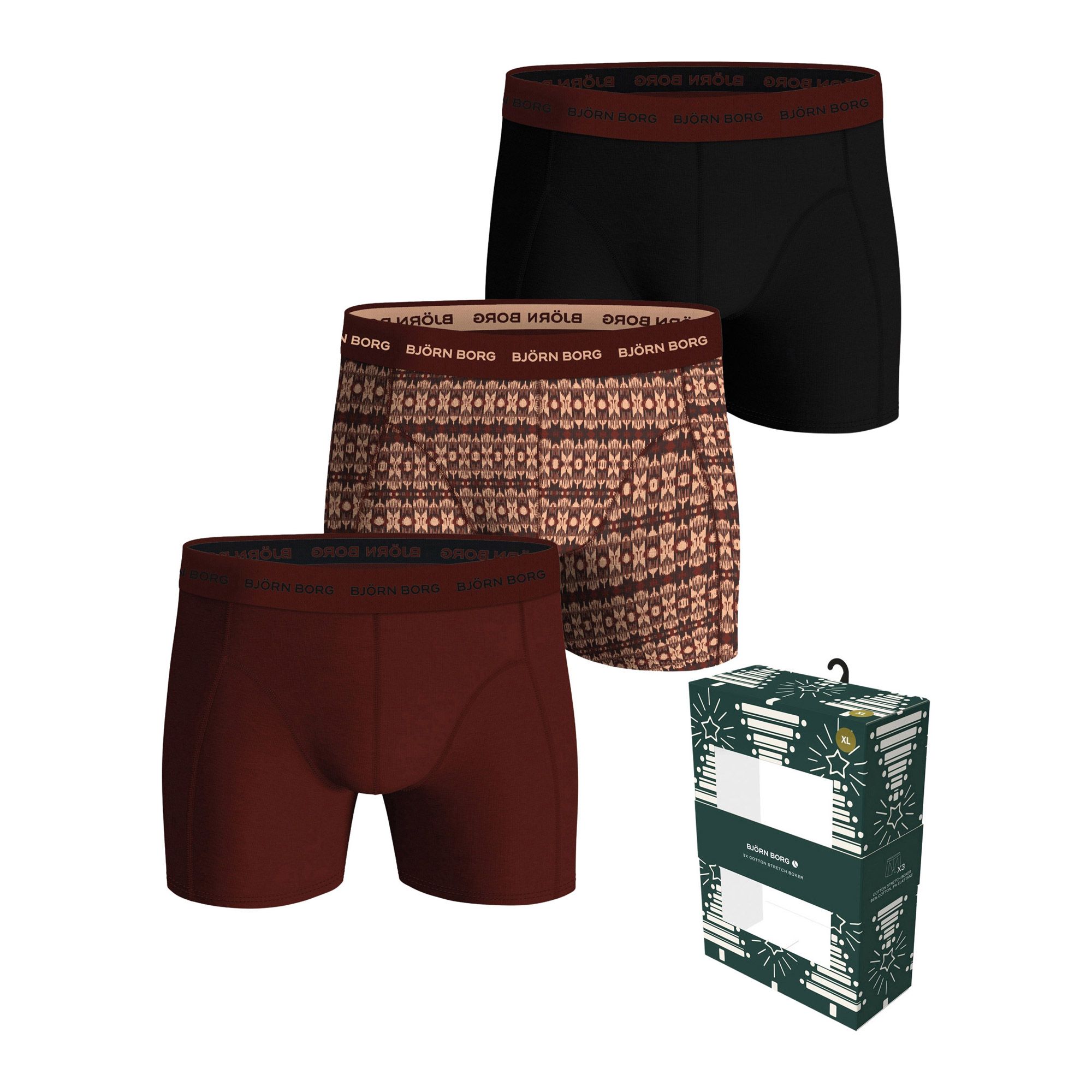 Björn Borg Cotton Stretch Brief Boxershorts Heren (3-pack)