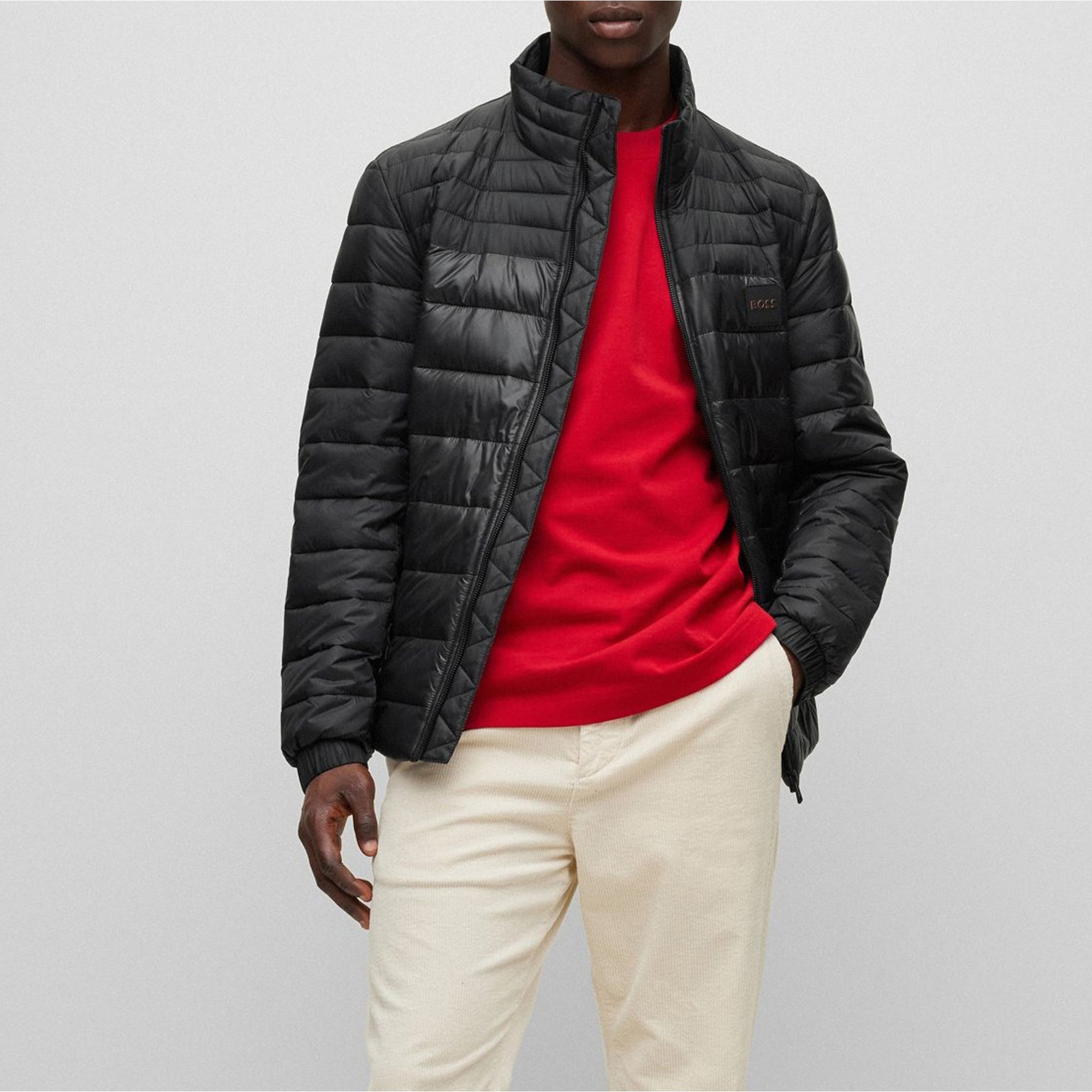 BOSSブルゾンOdenオデン パファージャケット Hugo Boss Orange Oden Quilted Puffer Jacket Coat Dark Navy Blue