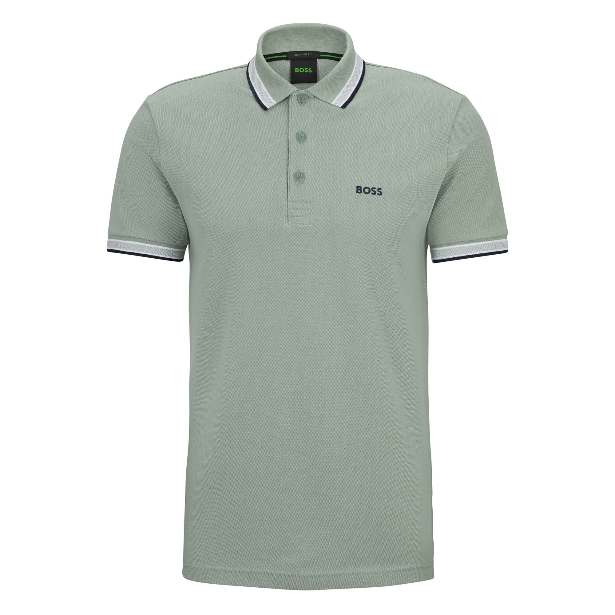 Boss Paddy Curved Logo Polo Heren