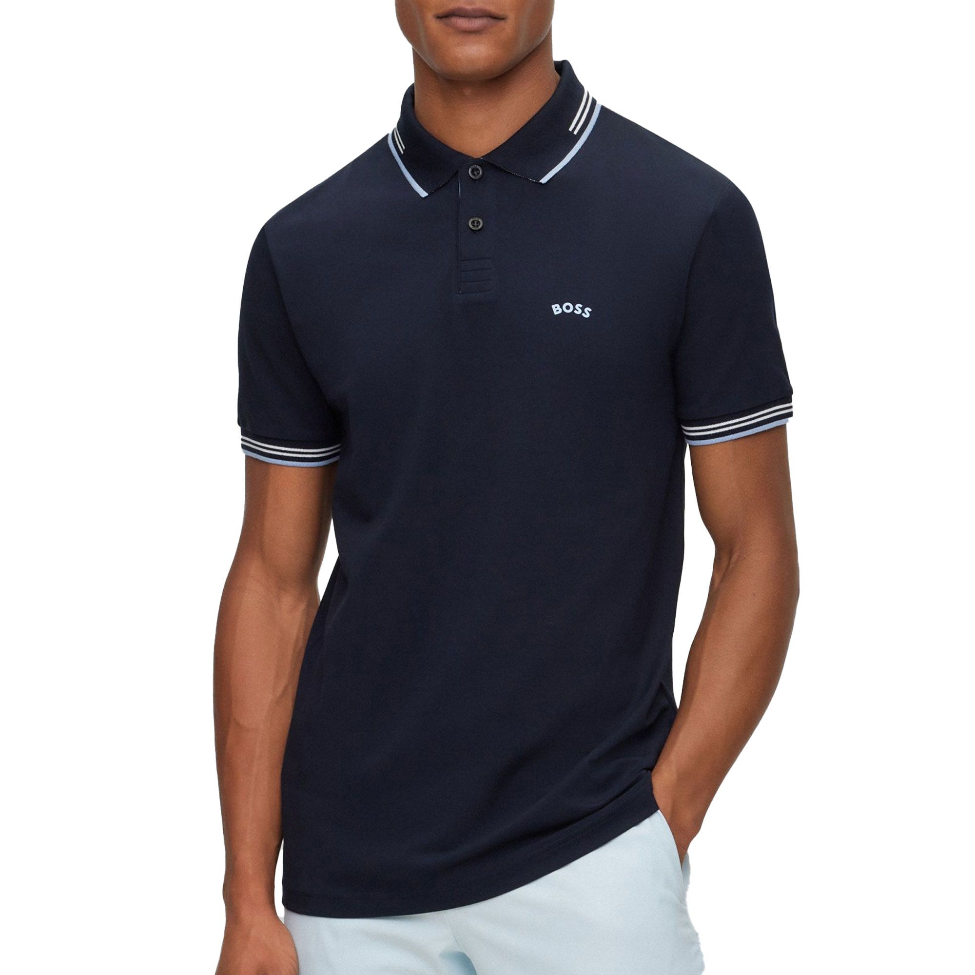 Boss Paul Curved Logo Polo Heren
