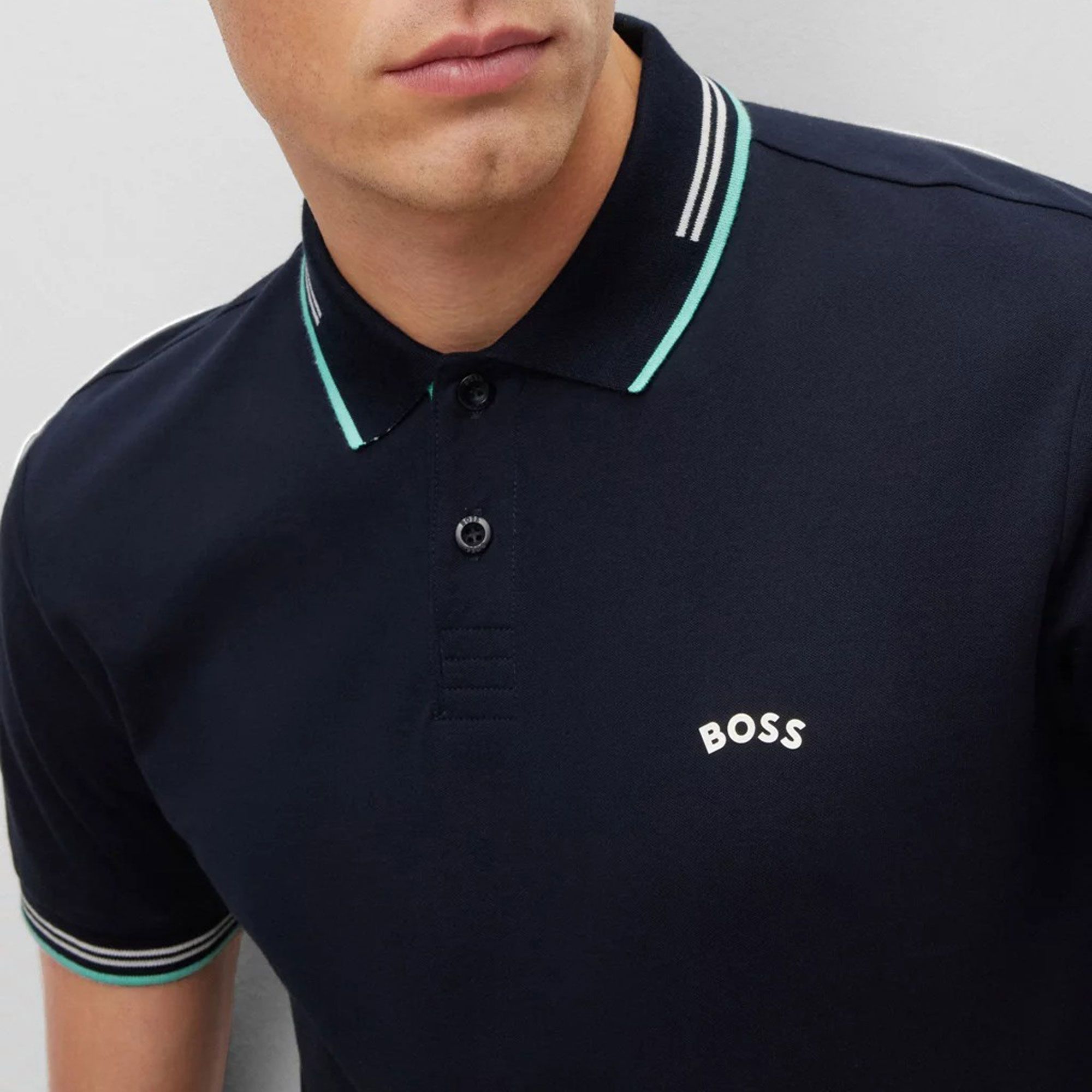 Boss Paul Curved Logo Polo Heren