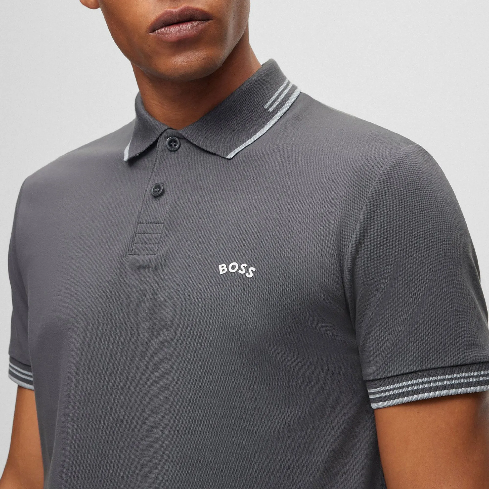 Boss Paul Curved Logo Polo Heren
