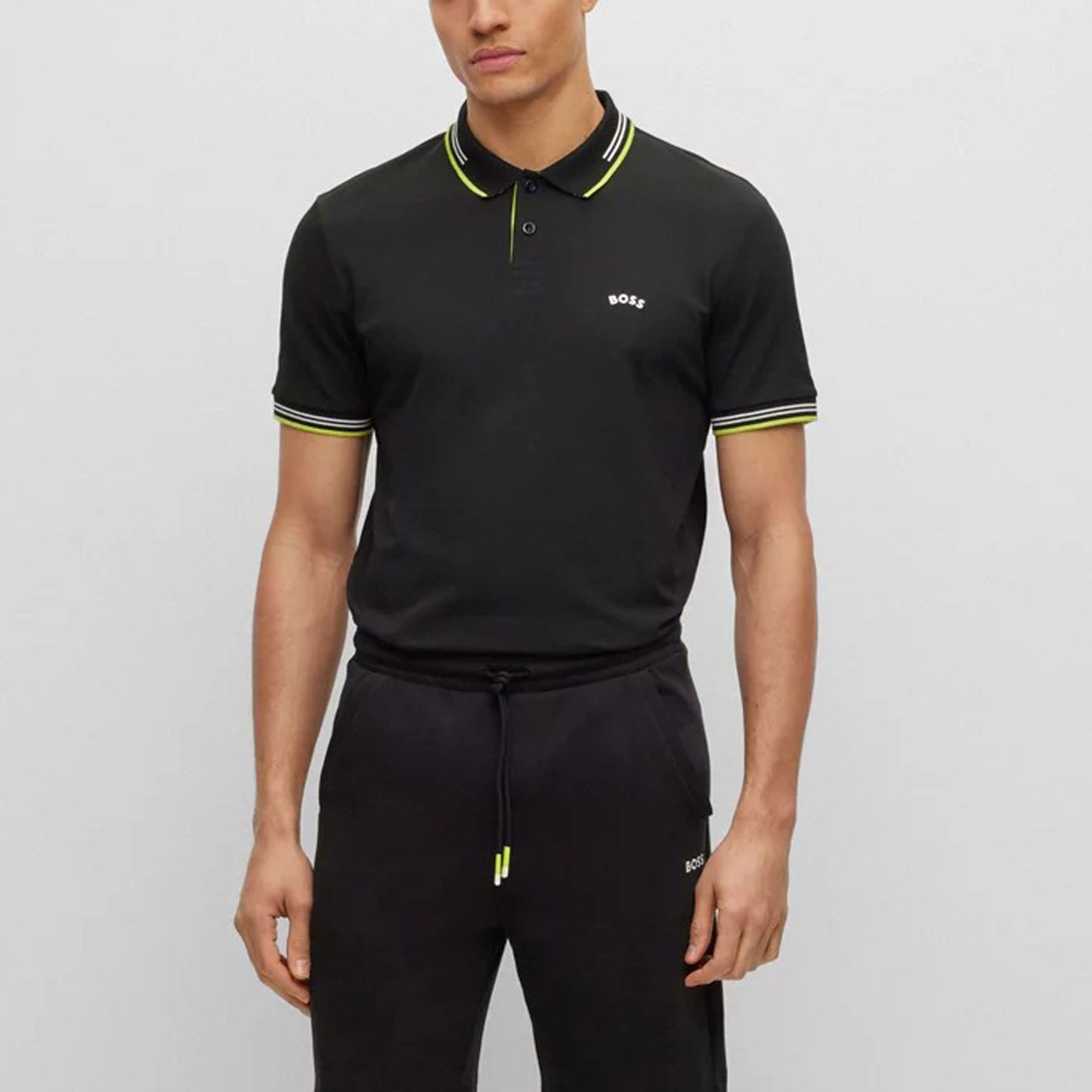 Boss Paul Curved Logo Polo Heren