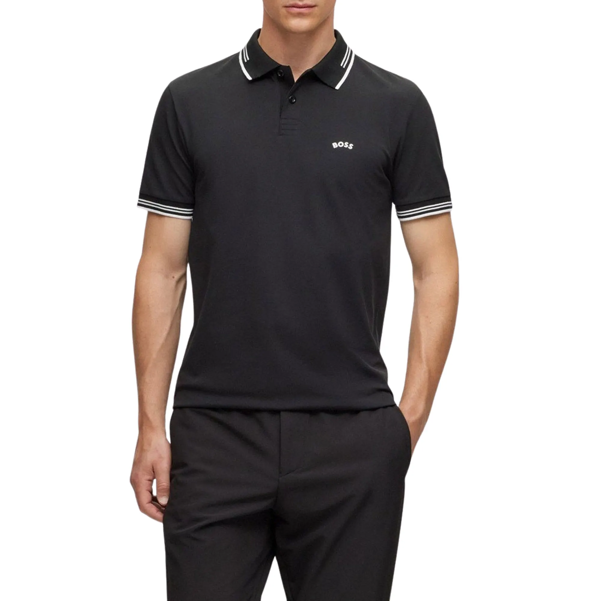 Boss Paul Curved Logo Polo Heren