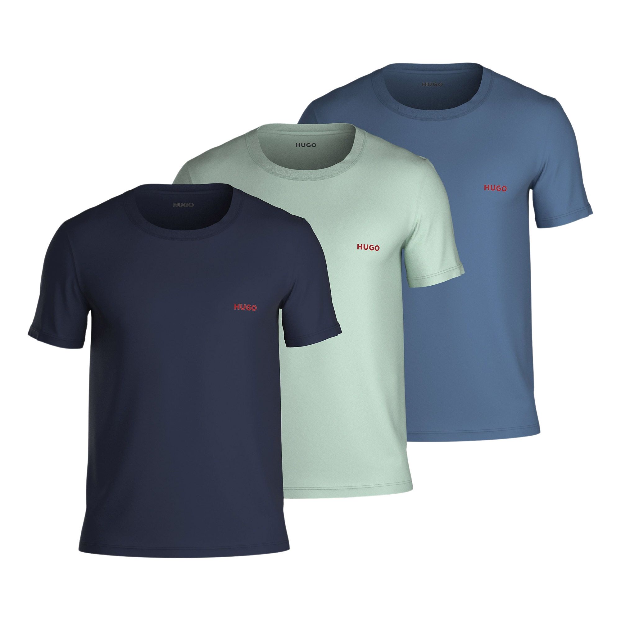 Boss Logoprint Crew Neck Shirts Heren (3-pack)