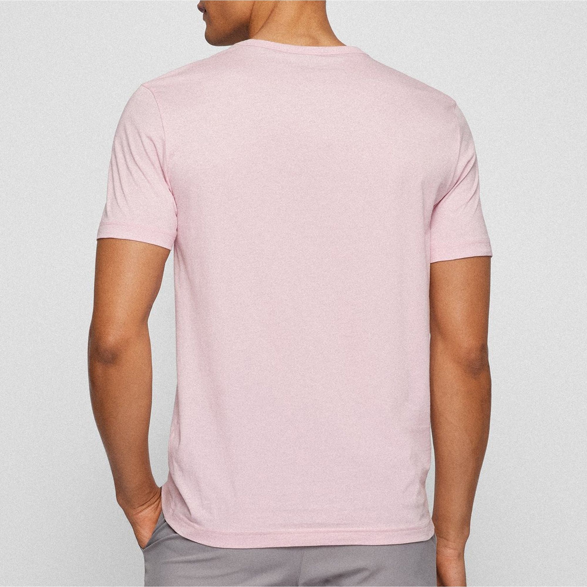 Boss Curved Logo T-shirt Heren