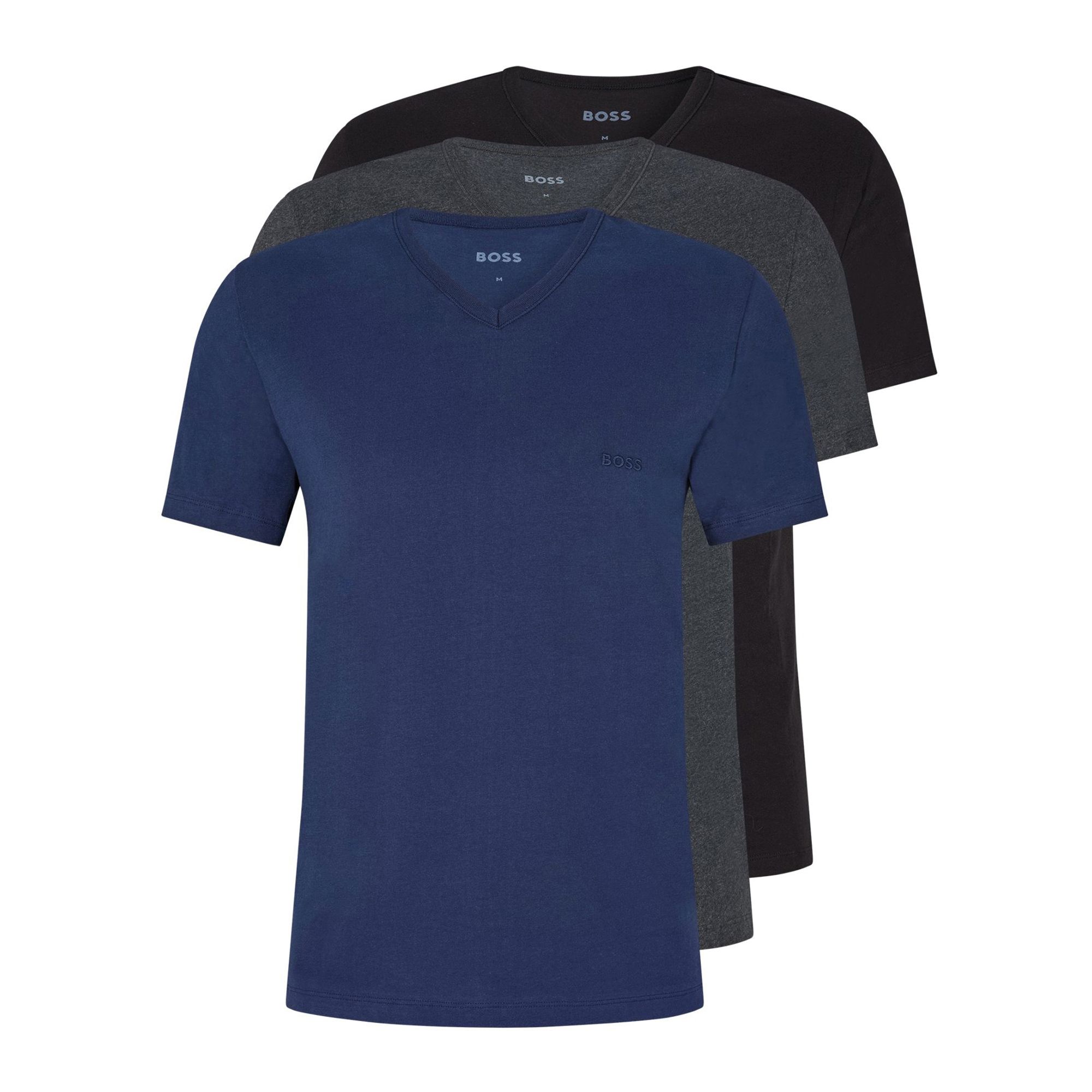 Boss Classic V-neck T-shirt Heren (3-pack) | Plutosport