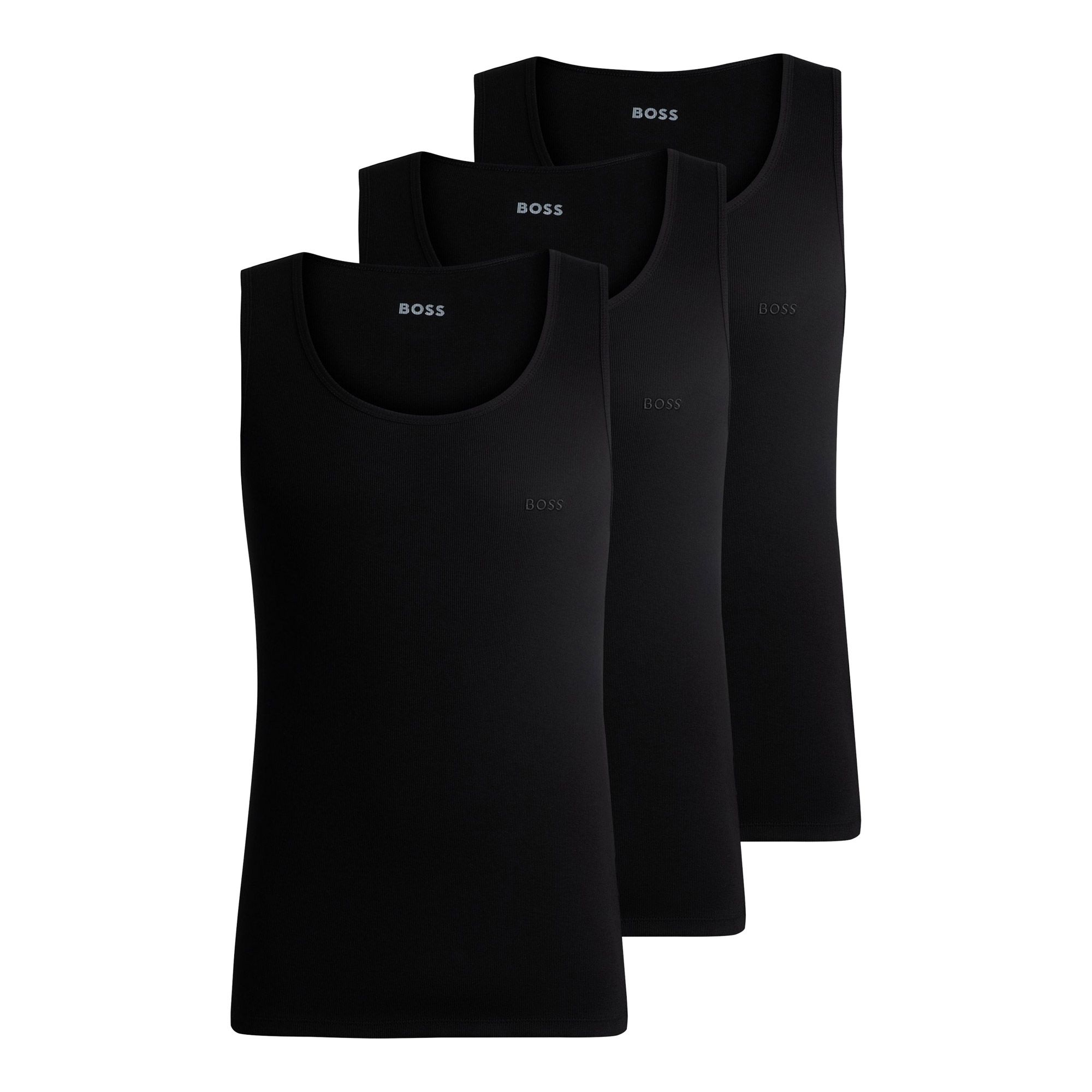 Hugo Boss Tanktop 3-Pack Rib Classic Multicolor | Queens