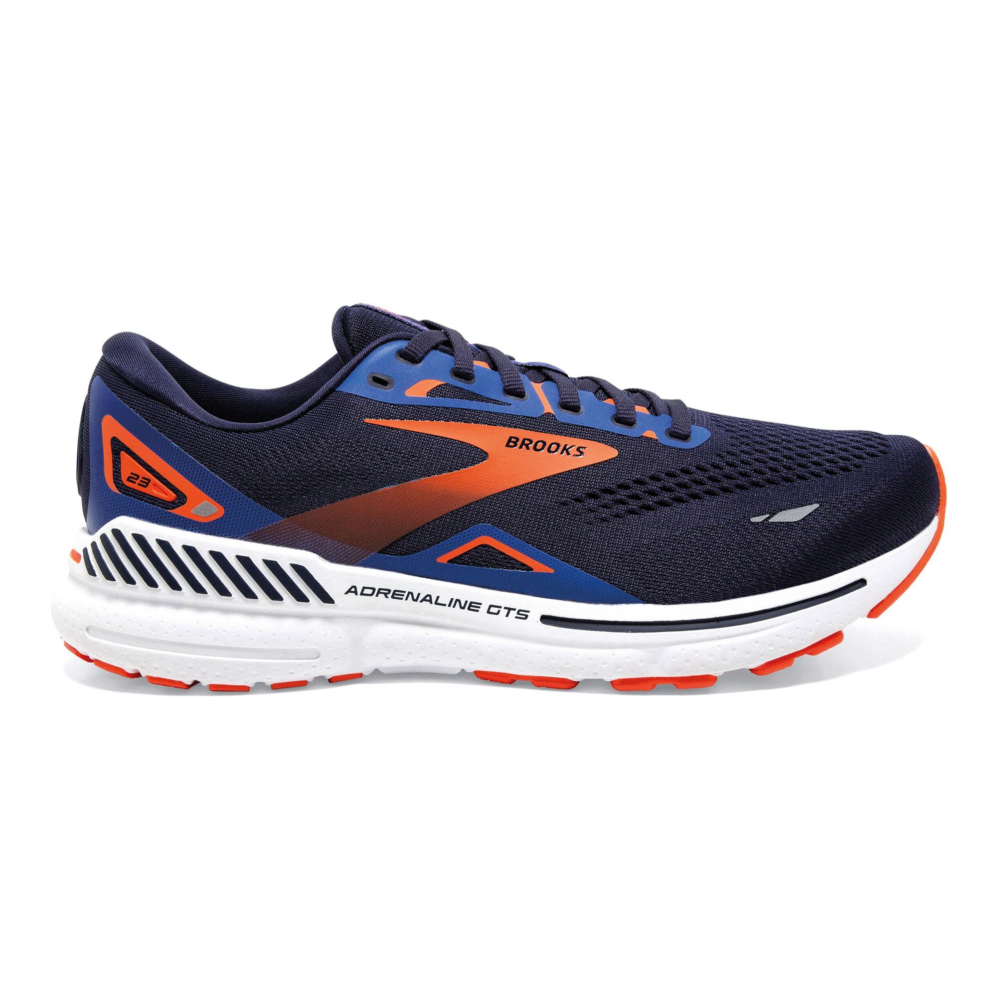 Brooks Adrenaline GTS 23 Ondersteunende hardloopschoen voor heren, zwart/zwart/ebbenhout, maat 46,5 breed
