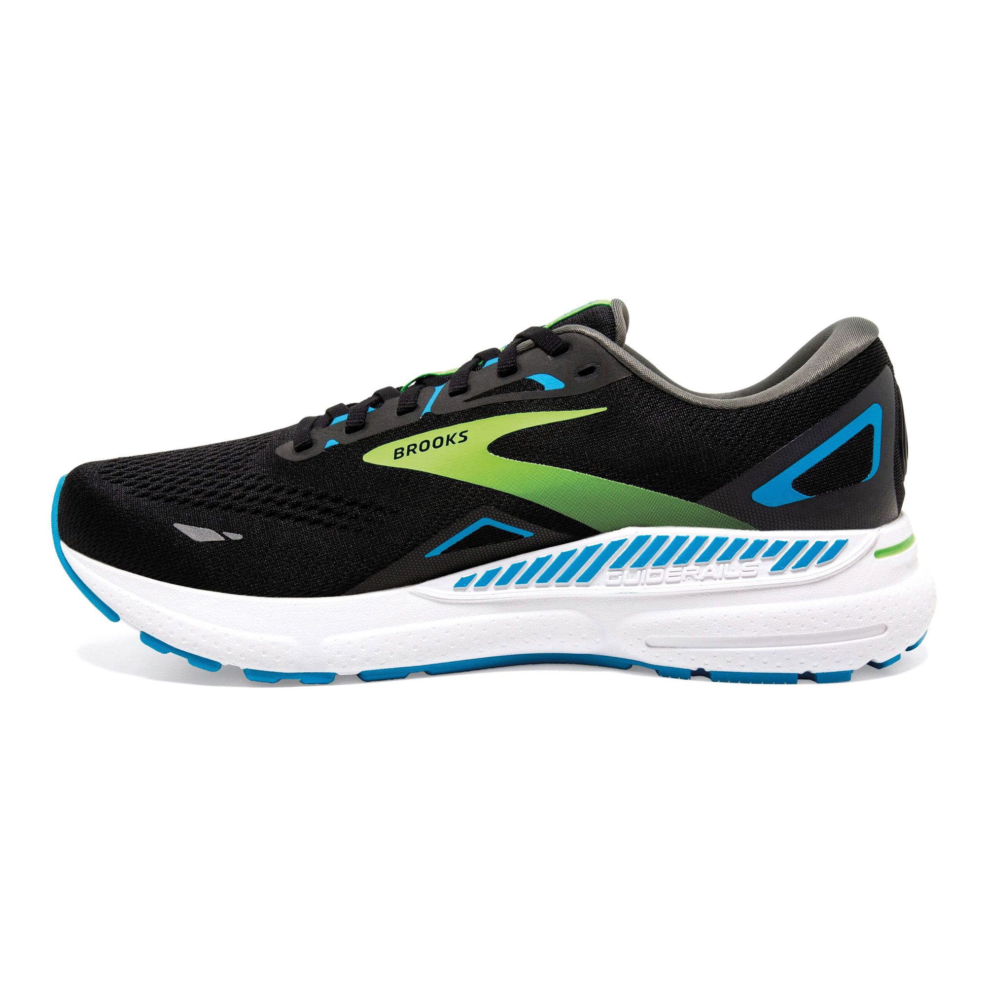 Brooks Adrenaline GTS 23 Ondersteunende hardloopschoen voor heren, zwart/zwart/ebbenhout, maat 41 breed