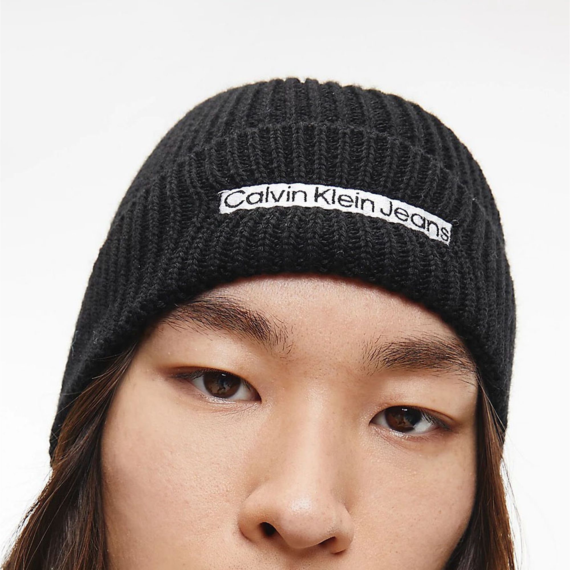 Calvin Klein Institutional Patch Beanie