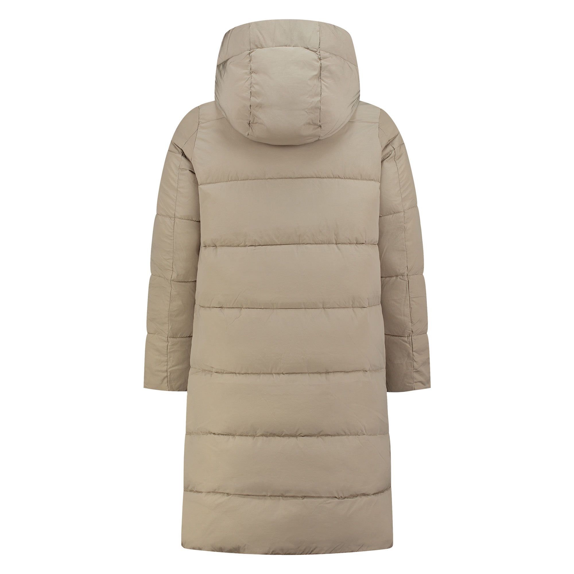 Calvin Klein Logo Drawstring Long Puffer Winterjas Dames