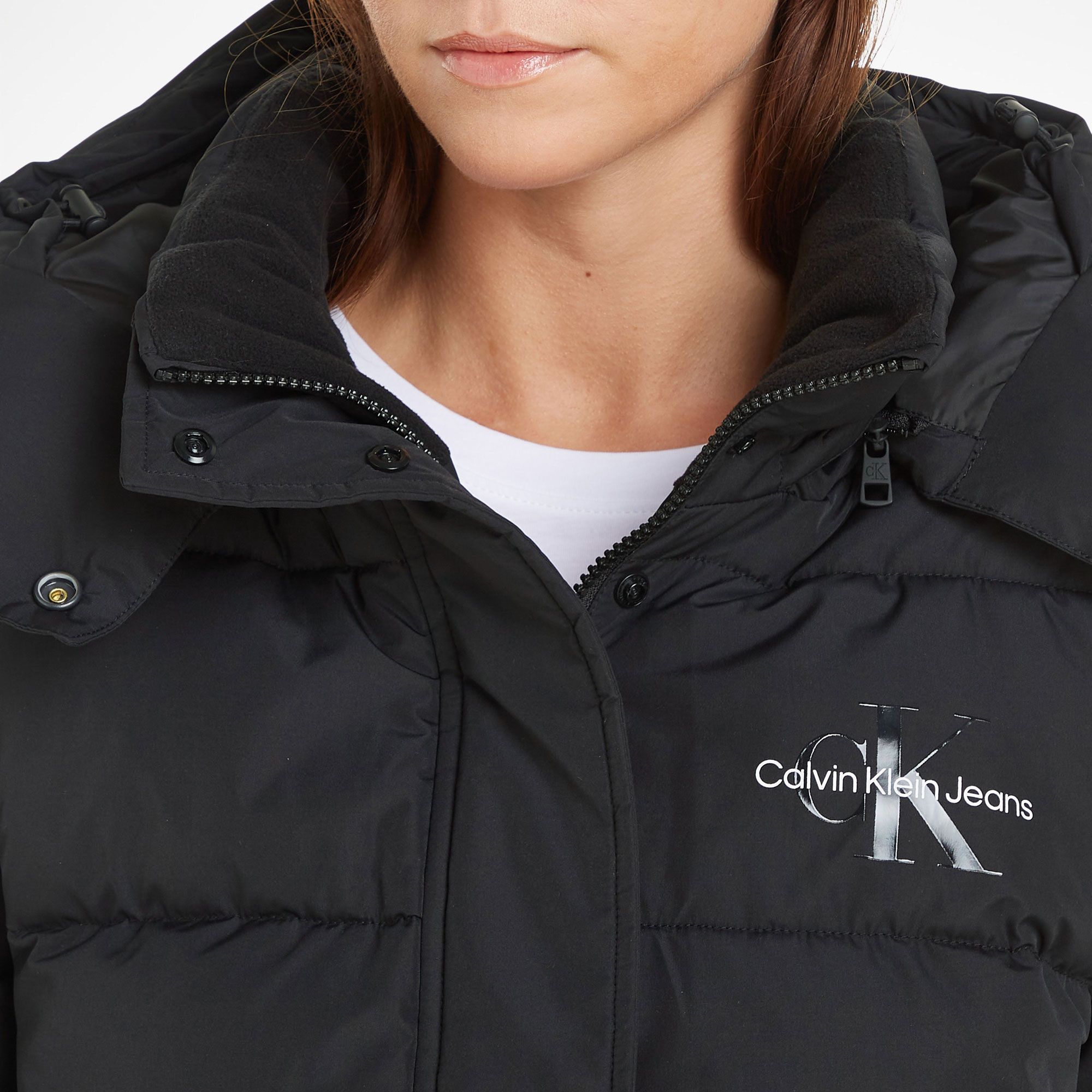 Calvin Klein Monologo Non-Down Short Puffer Winterjas Dames