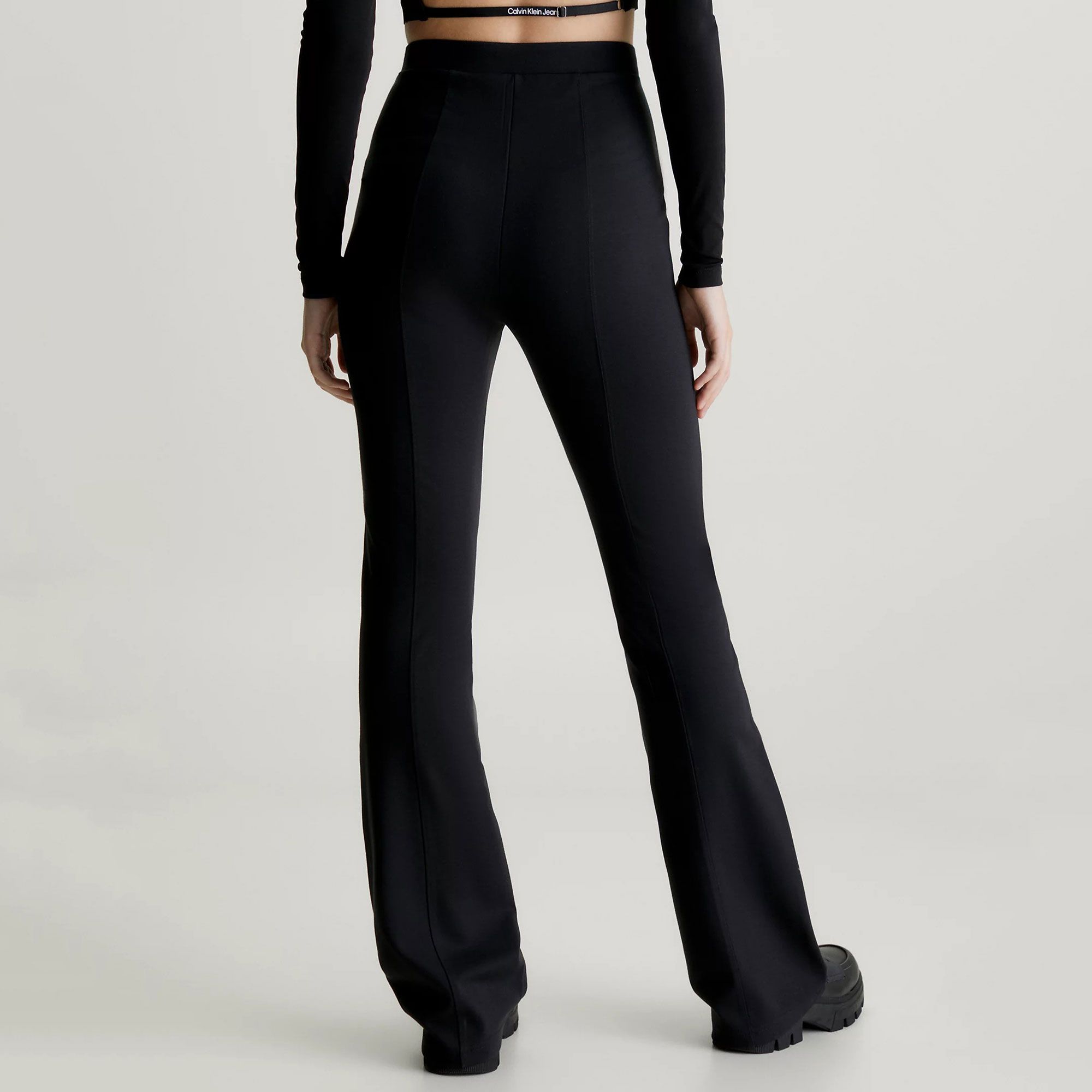 Calvin Klein Logo Elastic Milano Flared Broek Dames