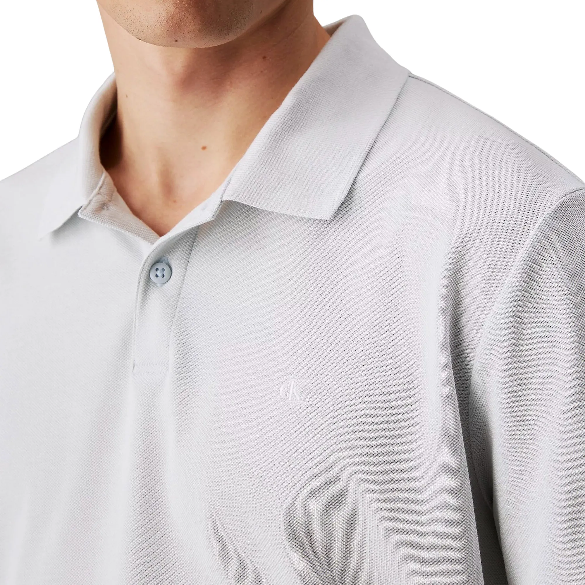 Calvin Klein SS Monogram Piqué Polo Heren