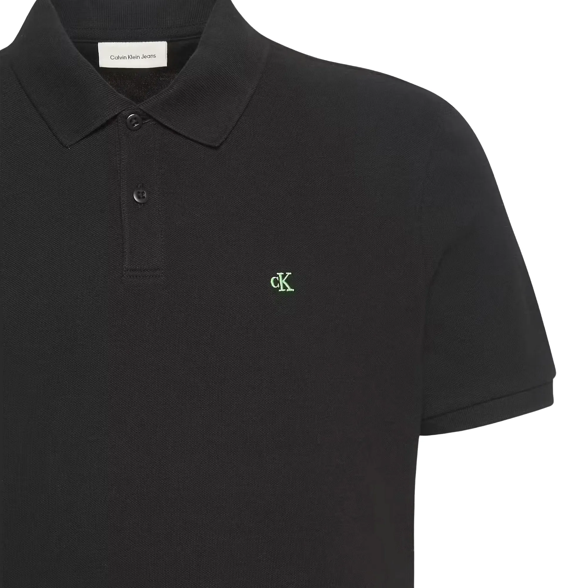 Calvin Klein SS Monogram Piqué Polo Heren