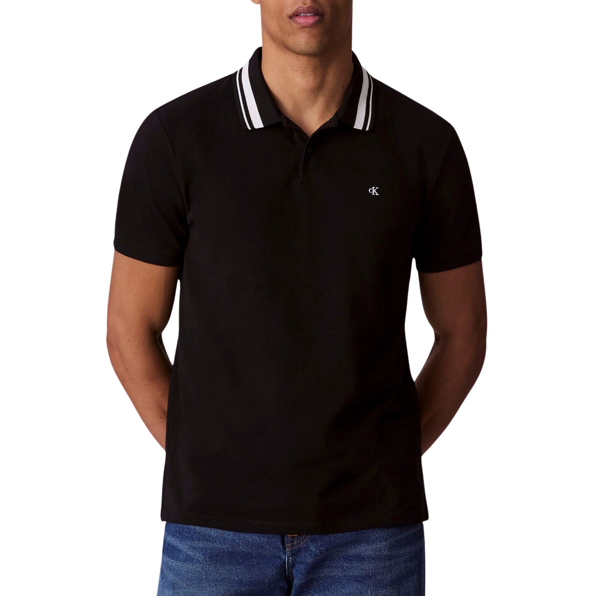 Polo T-shirt Calvin Klein Monogram Pique Hommes