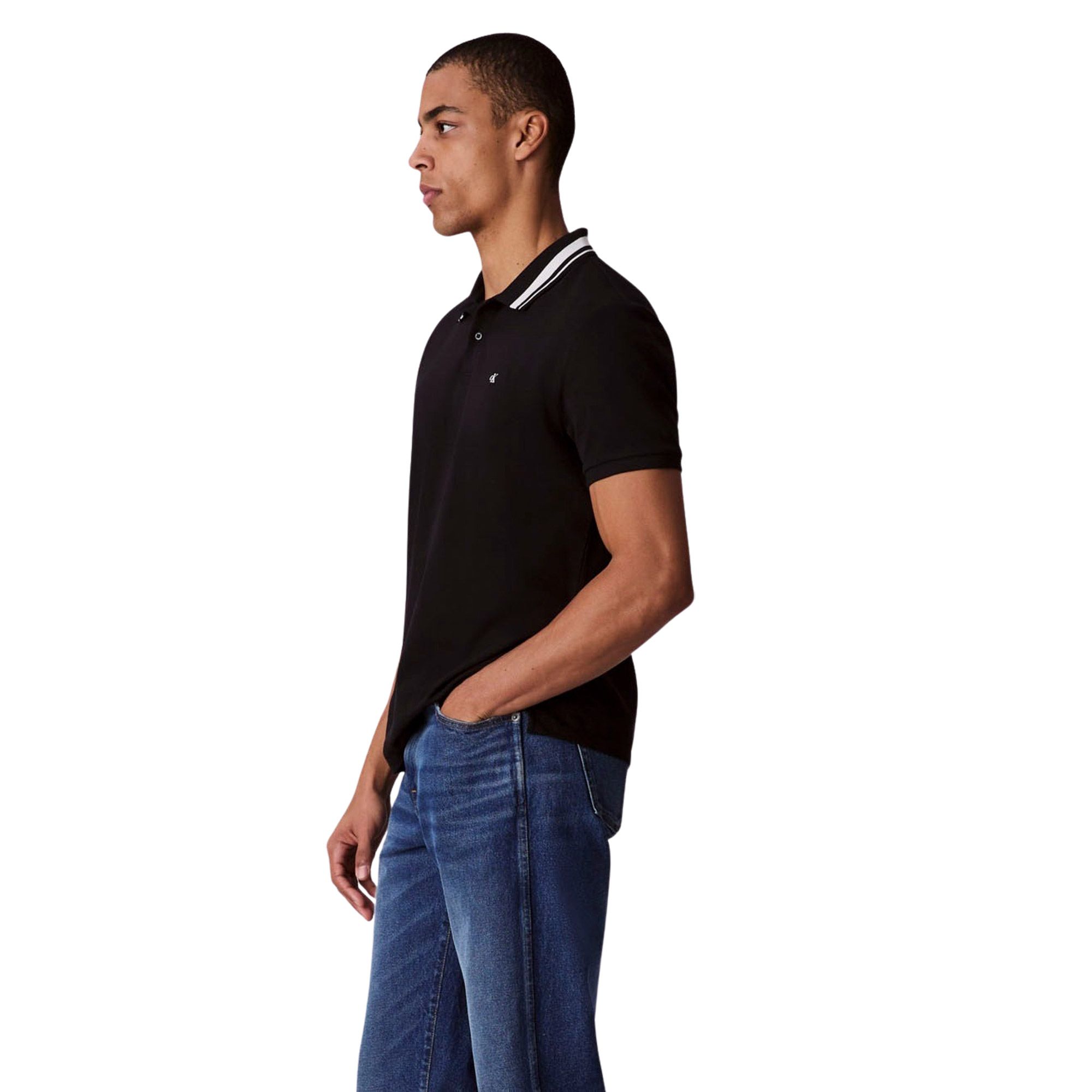 Polo T-shirt Calvin Klein Monogram Pique Hommes