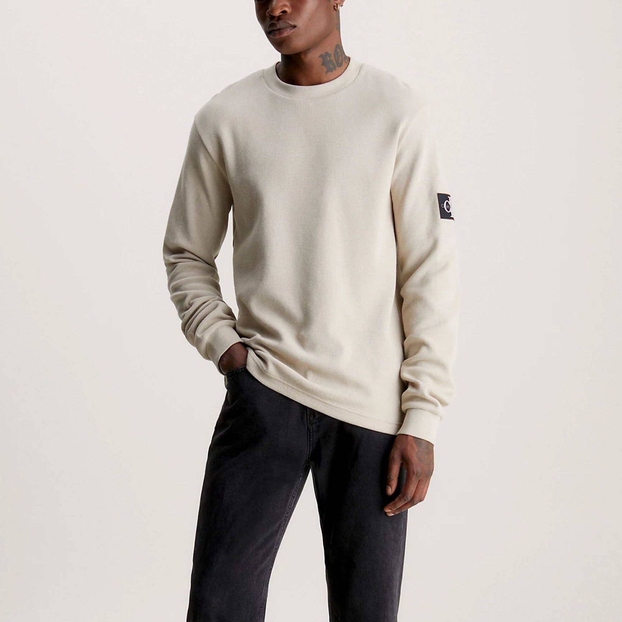 Calvin Klein Waffle Longsleeve Shirt Herren