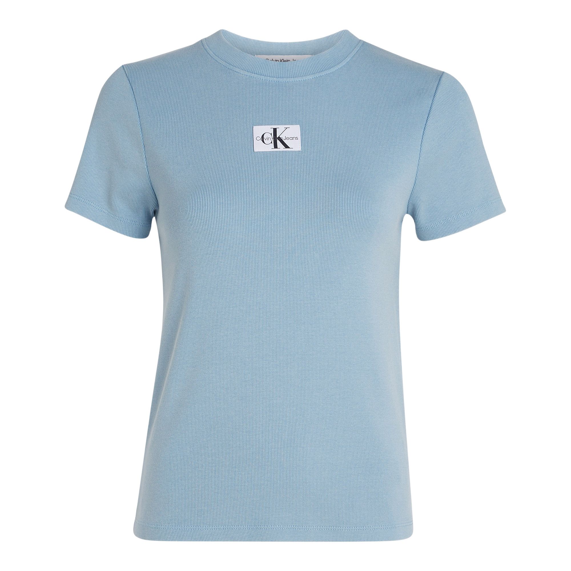 Calvin Klein Label Washed Rib Slim Shirt Dames