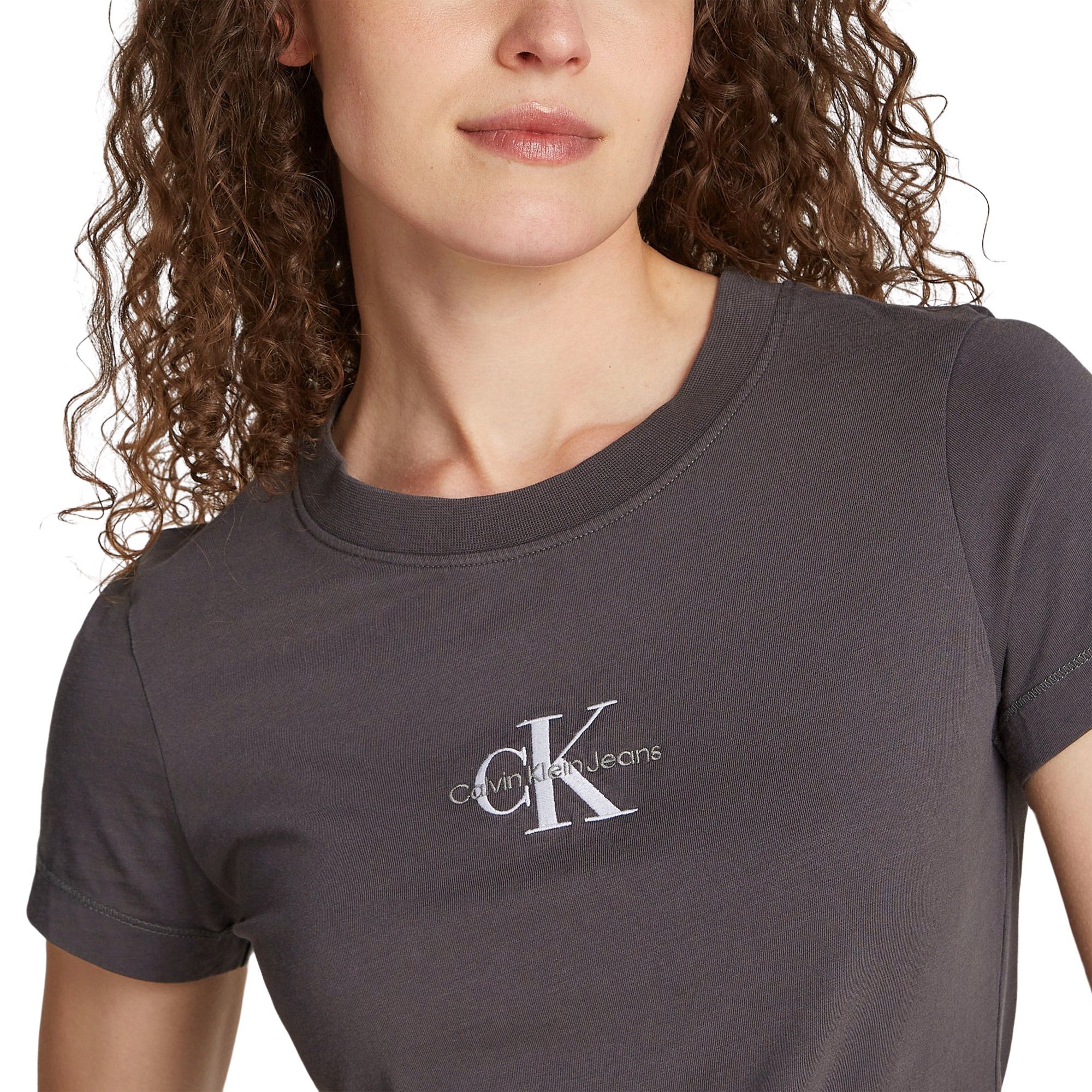 Calvin Klein Washed Monologo Slim Fit Shirt Dames