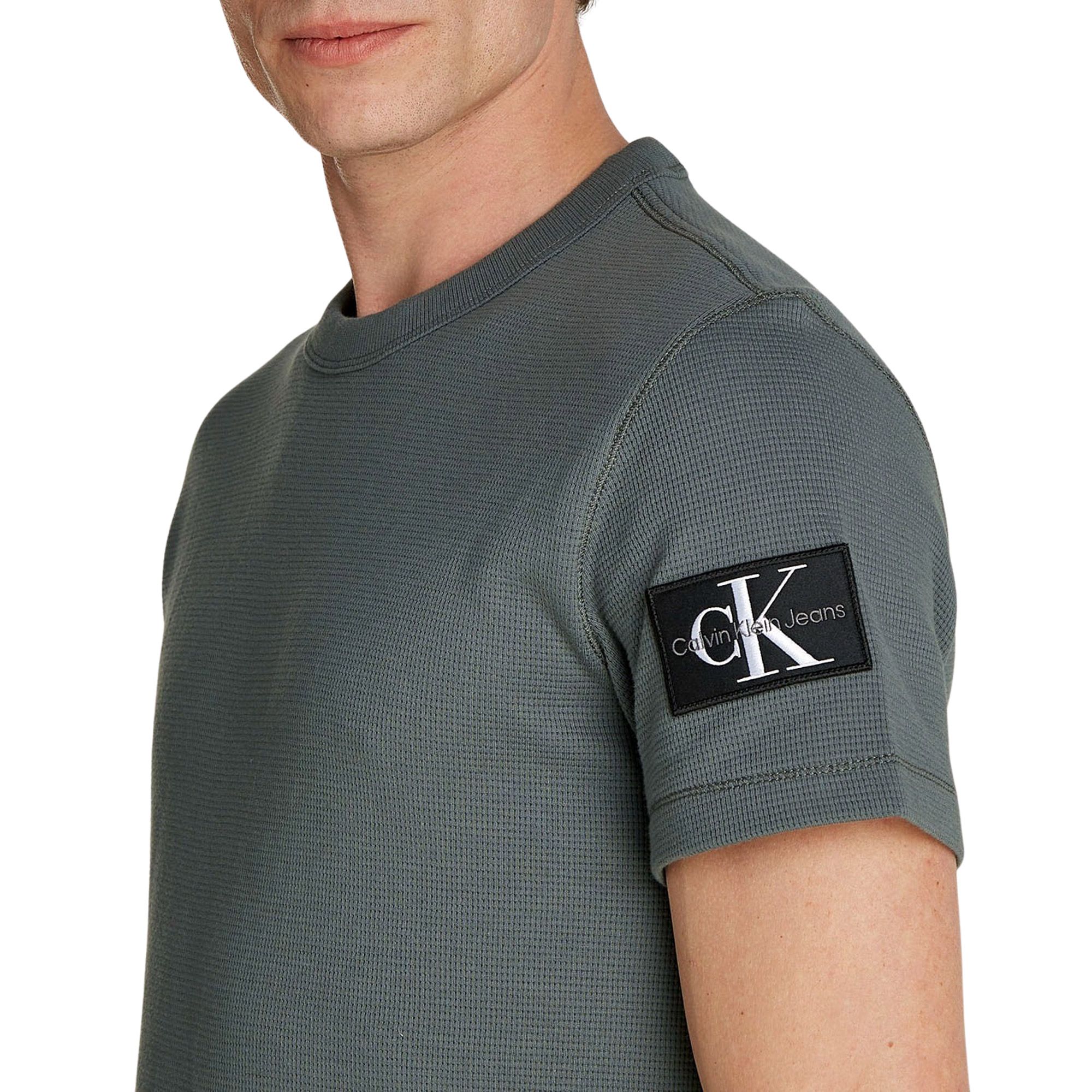 T-shirt Calvin Klein Badge Waffle Hommes