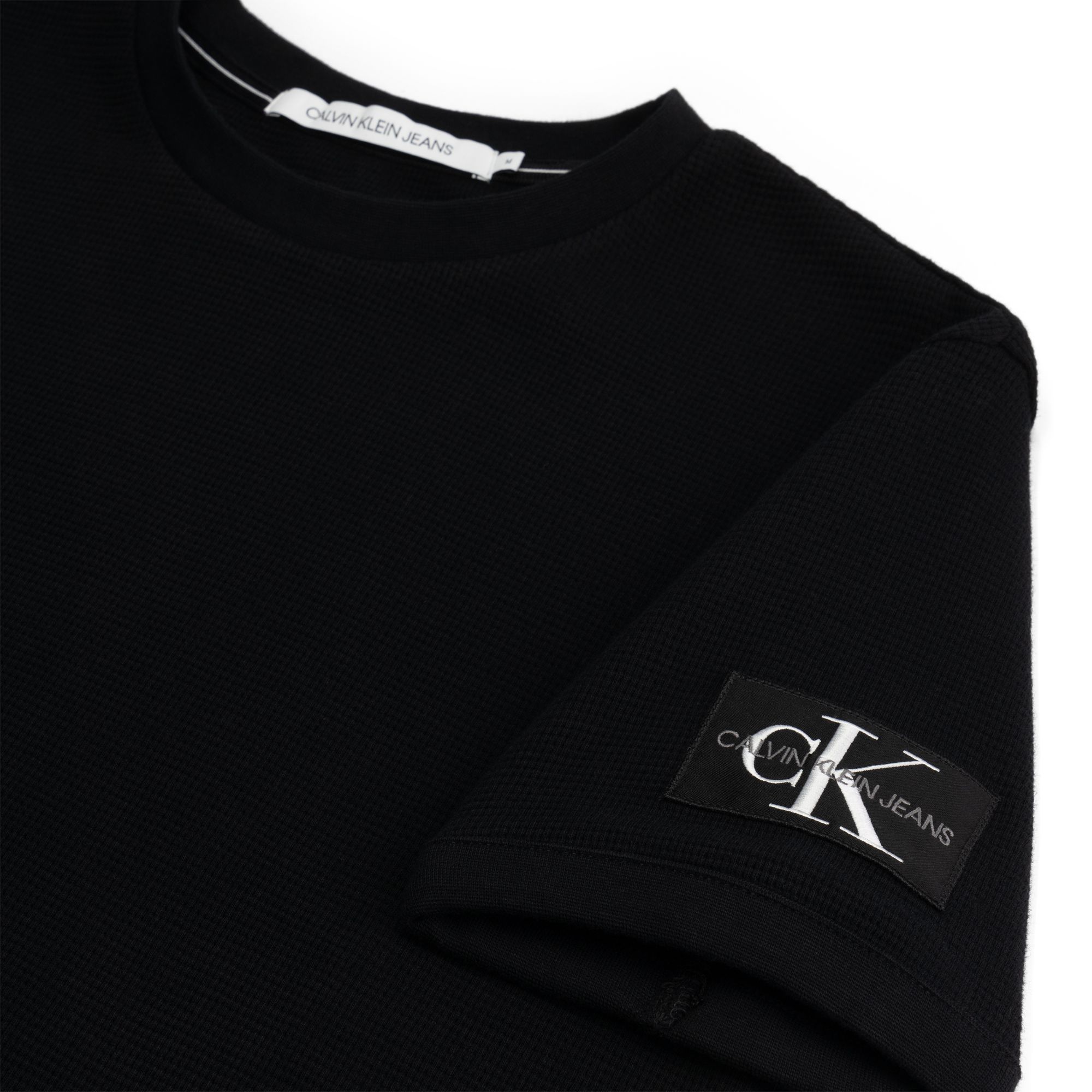 Calvin Klein Monogram Badge Waffle SS Shirt Heren